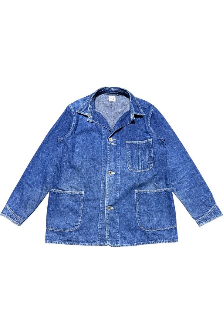 Orslow Vintage 40's ORSLOW Chore Jacket Denim Size US S / EU 44-46 / 1 - 1 Thumbnail