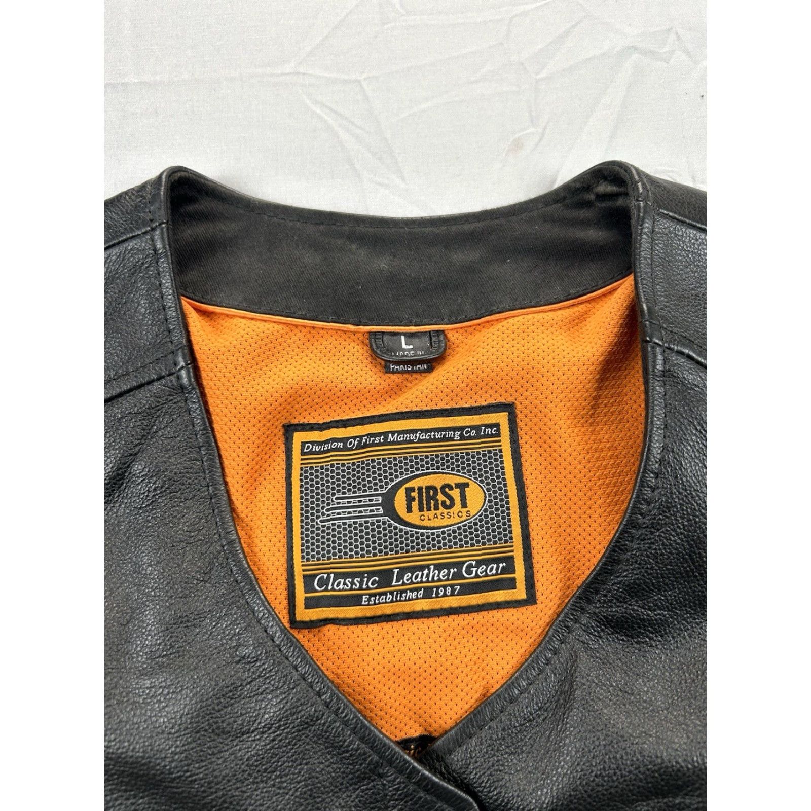 Vintage First Classic Leather Vest Women L Biker Moto Classic Leather Black Womens Size L / US 10 / IT 46 - 4 Thumbnail
