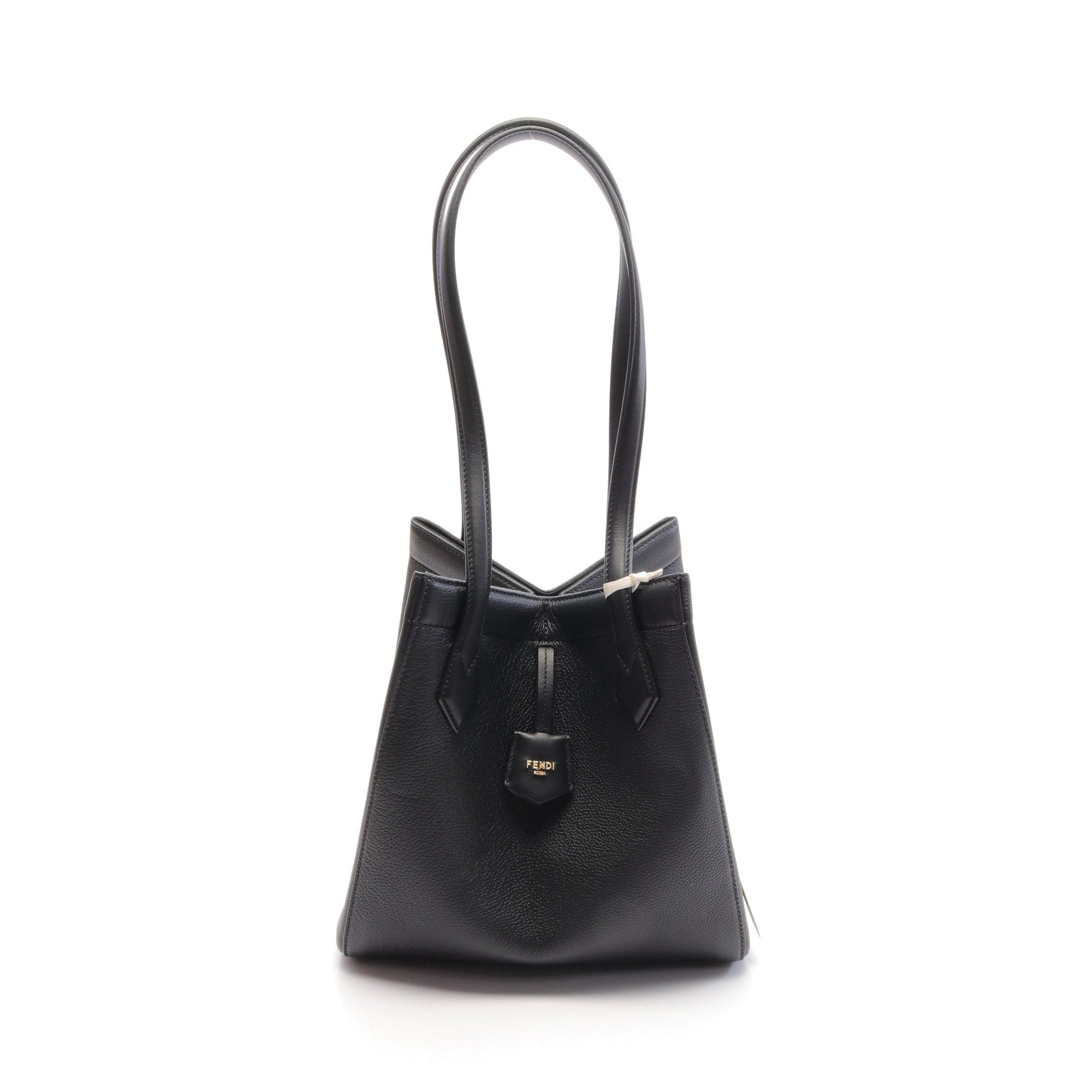 Fendi Fendi Origami Medium Shoulder Bag Tote Leather Black Size ONE SIZE - 1 Thumbnail