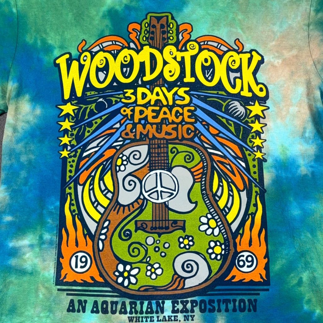 Liquid Blue VINTAGE Woodstock Shirt Adult MEDIUM Green Liquid Blue Tie Dye Bands Music Festival 1969 Size US M / EU 48-50 / 2 - 2 Thumbnail