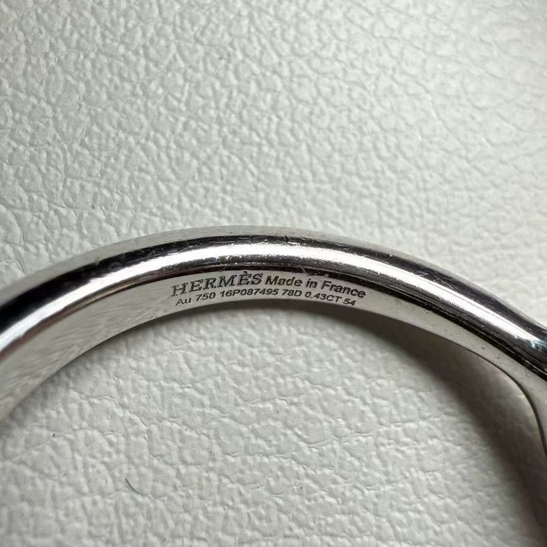 Hermes Hermes Double Light Platinum Ring-2506 Size ONE SIZE - 5 Thumbnail
