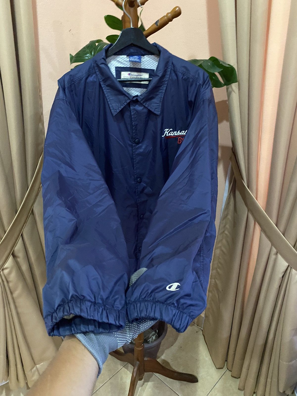 Champion VINTAGE RETRO KANSAS 65 NYLON COACH JACKET Size US L / EU 52-54 / 3 - 6 Thumbnail