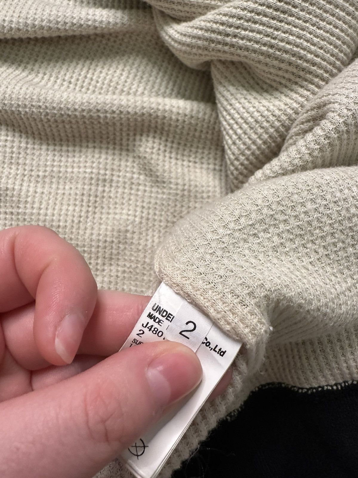 Undercover 2012 leather-sleeved hoodie J4801