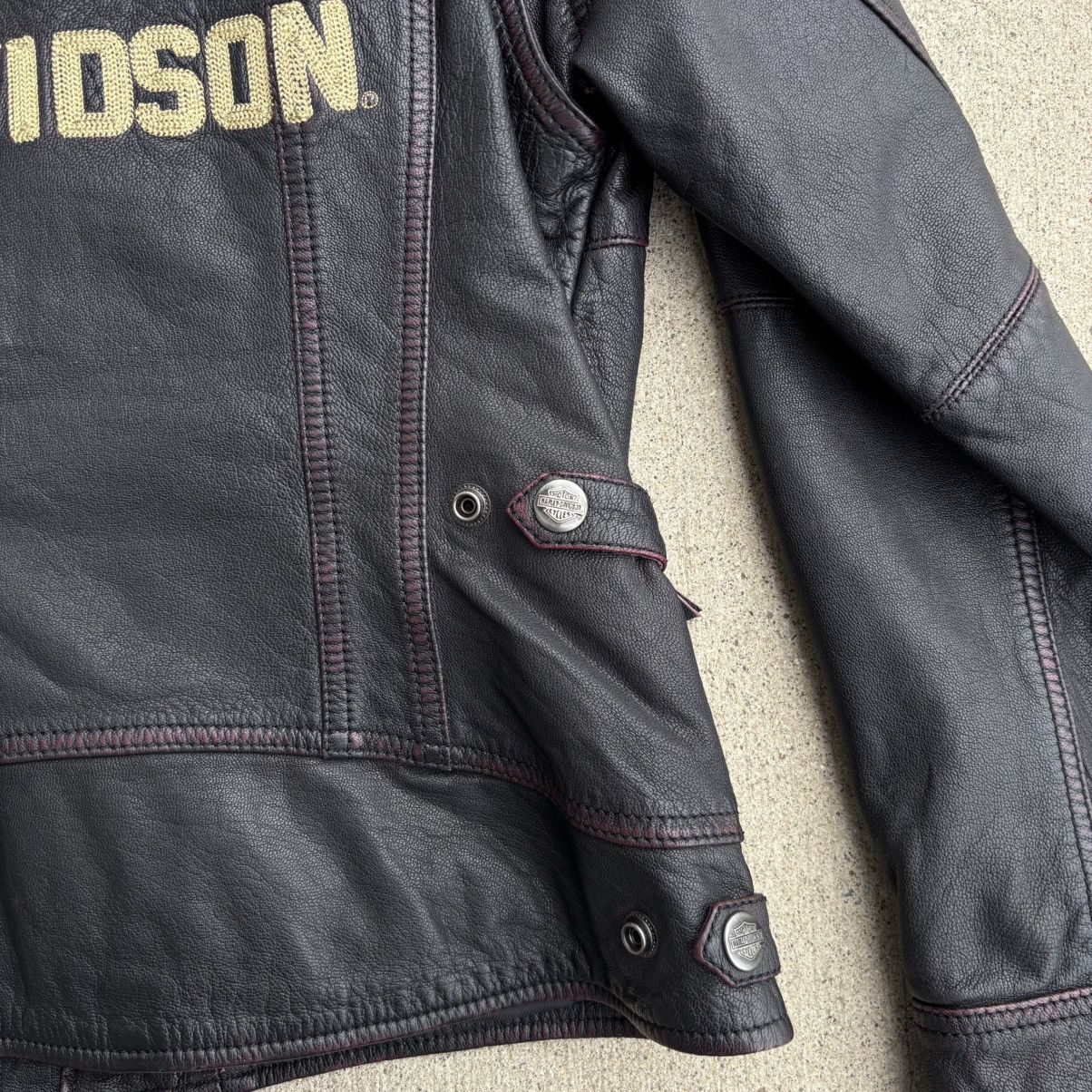 Harley Davidson Vintage Y2K Harley Davidson Leather Biker Jacket Size S / US 4 / IT 40 - 4 Thumbnail