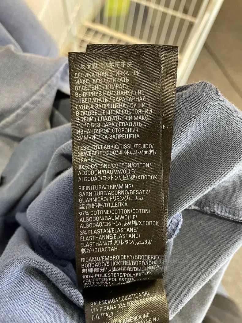 Balenciaga Balenciaga Alphabet print round neck hooded blue short sle Size US XS / EU 42 / 0 - 6 Thumbnail