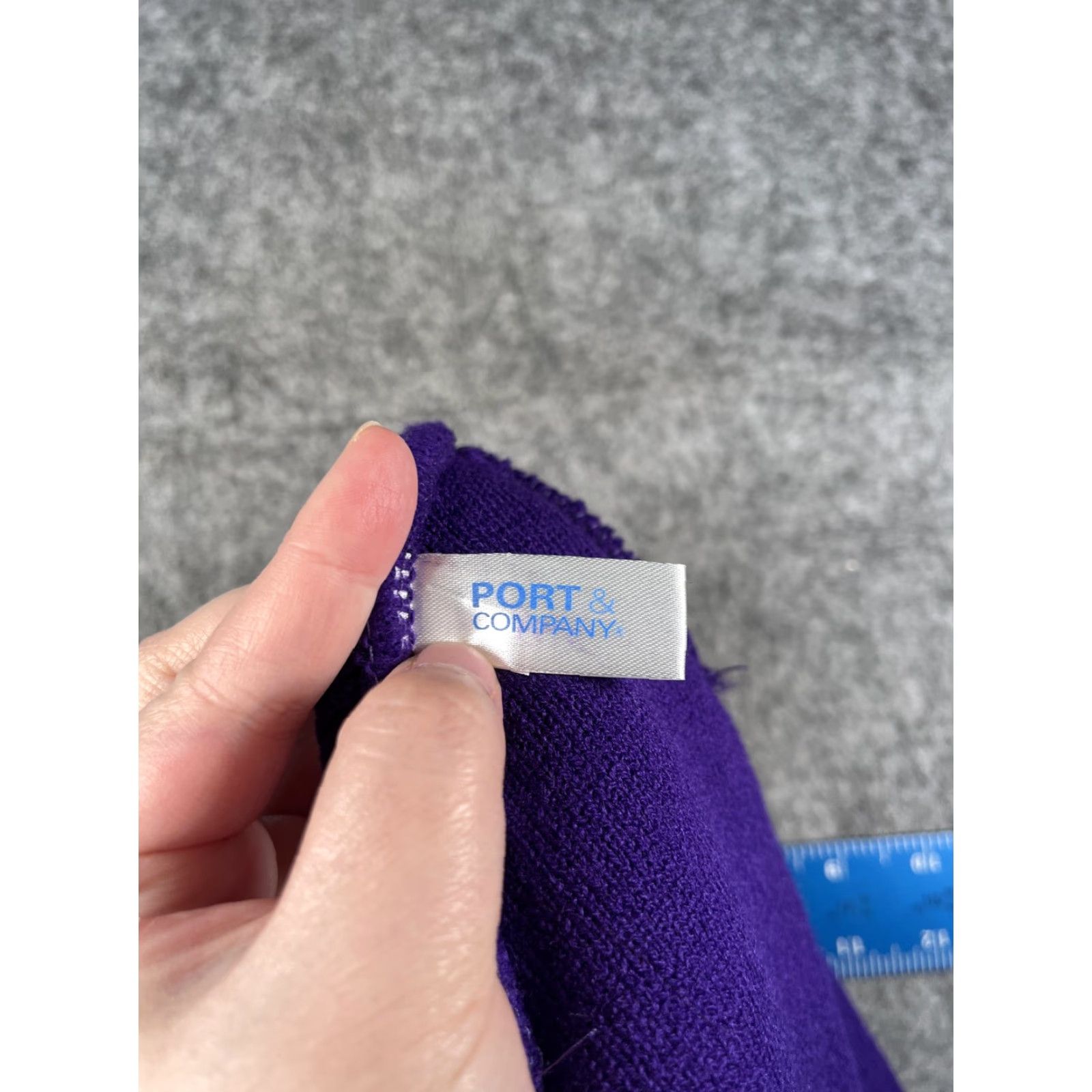 Port & Company Port & Company Hat Beanie Mens One Size Purple Weber State Knit Winter College Sports Cuffed Embroidered Mens Rhinestones? Size ONE SIZE - 7 Thumbnail