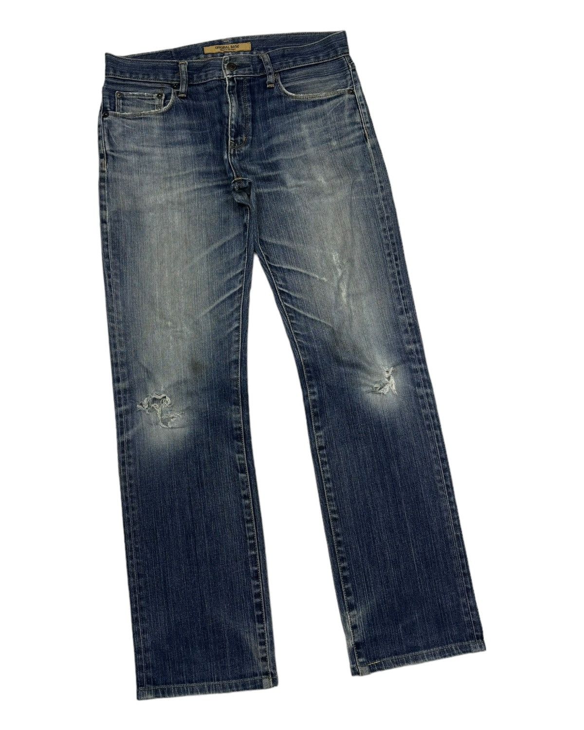 Jun Takahashi × Uniqlo VINTAGE S-001 DISTRESSED DENIM UNIQLO DENIM JEANS Size US 32 / EU 48 - 3 Thumbnail