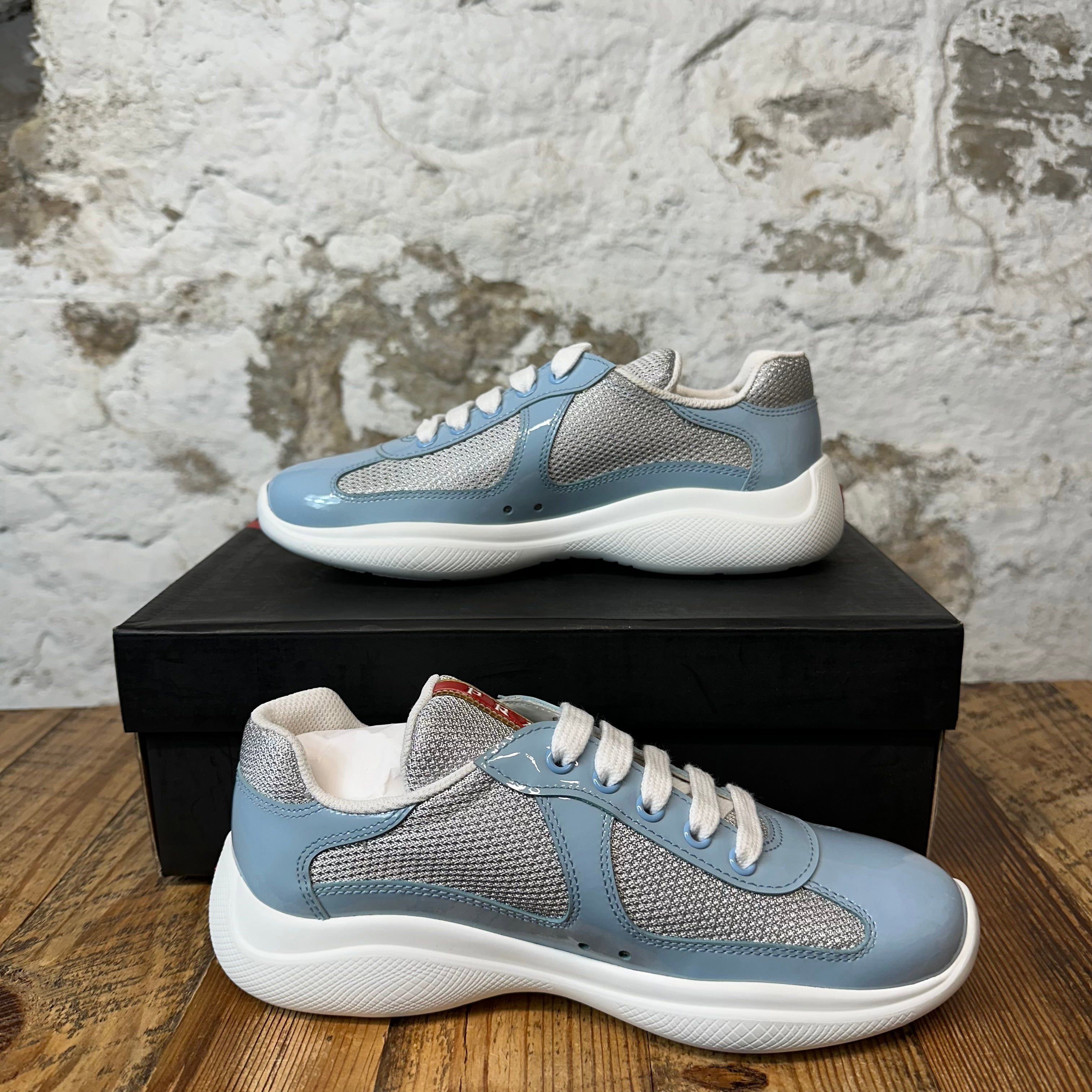 Prada Prada Americas Cup Light Blue Patent Sneaker Sz 5 (37) DS Size US 5 / EU 37 - 2 Thumbnail