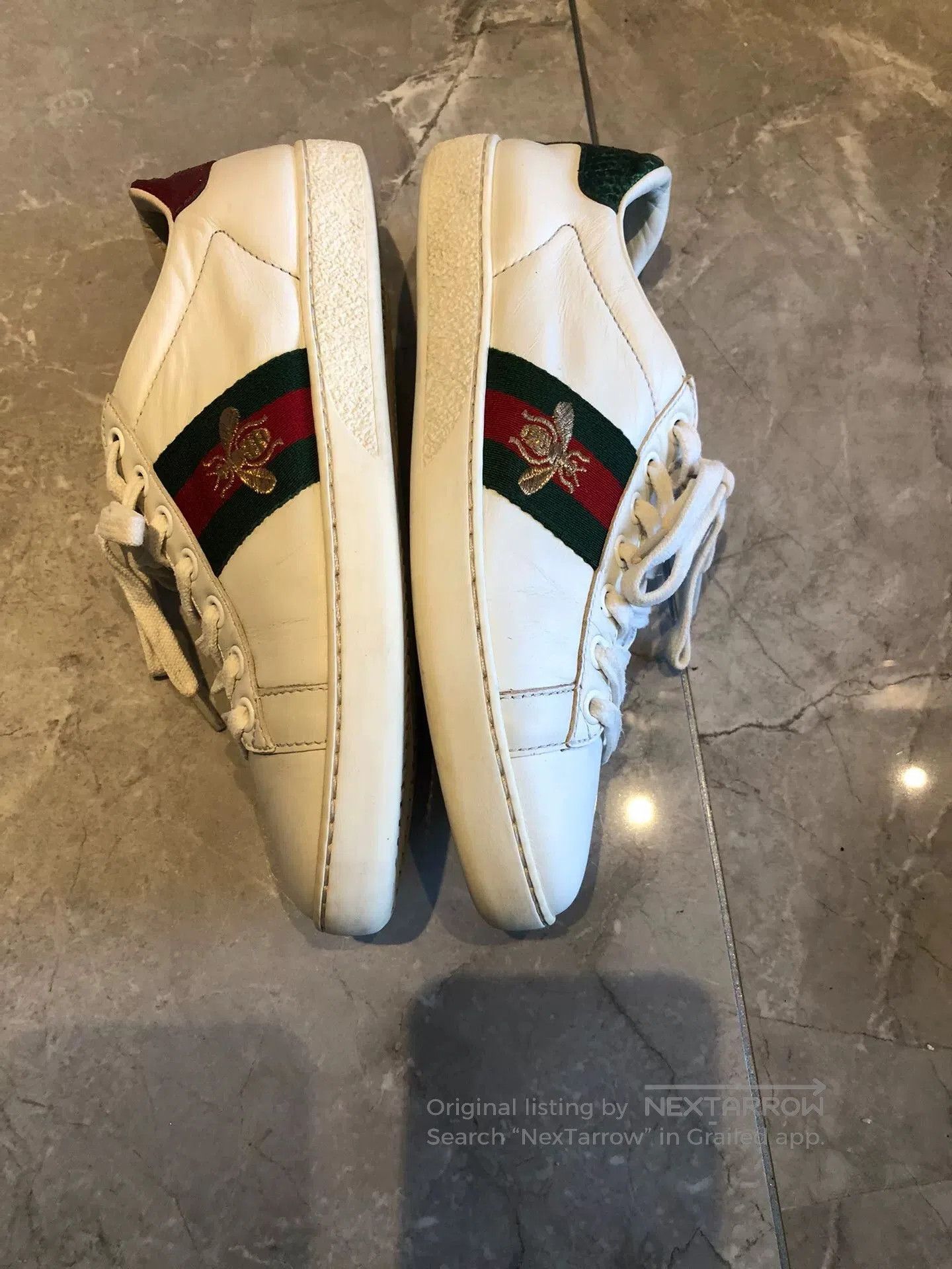 Gucci Gucci classic bee leather women's sneakers. Size US 5 / IT 35 - 6 Thumbnail