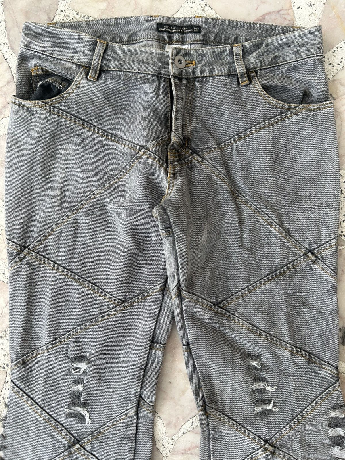 Japanese Brand Cynthia Japan Diamond Flare Denim Size 31" - 4 Thumbnail