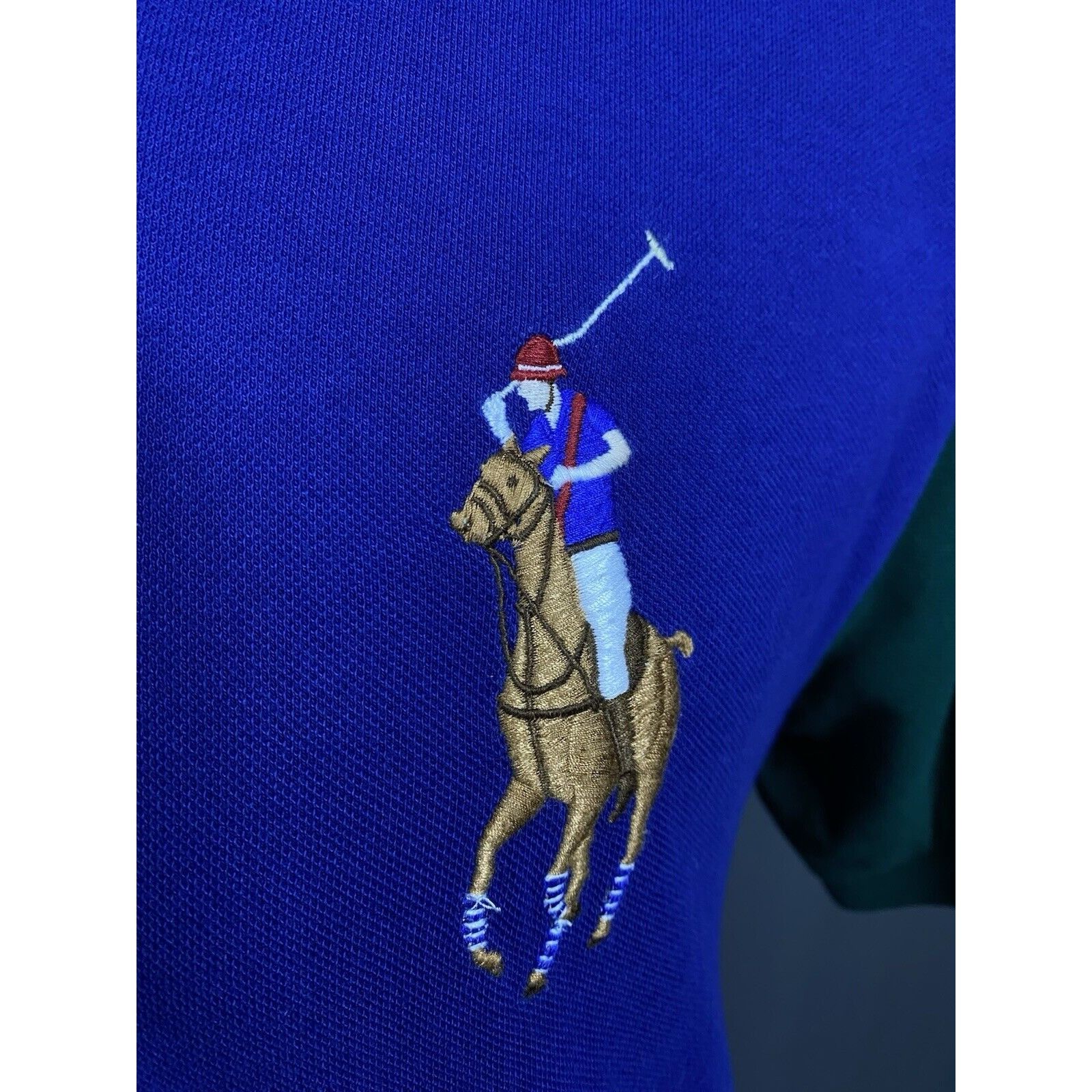 Polo Ralph Lauren Polo Ralph Lauren Big Logo VTG Men's Blue Yellow Polo T-Shir Size US L / EU 52-54 / 3 - 8 Thumbnail