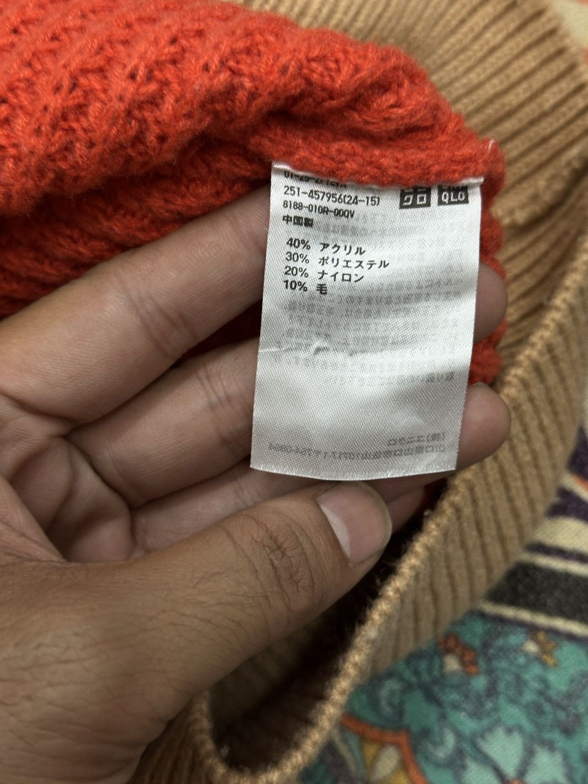 Marni × Uniqlo FW22 Marni x Uniqlo Orange Knitted V Neck Size US S / EU 44-46 / 1 - 7 Thumbnail