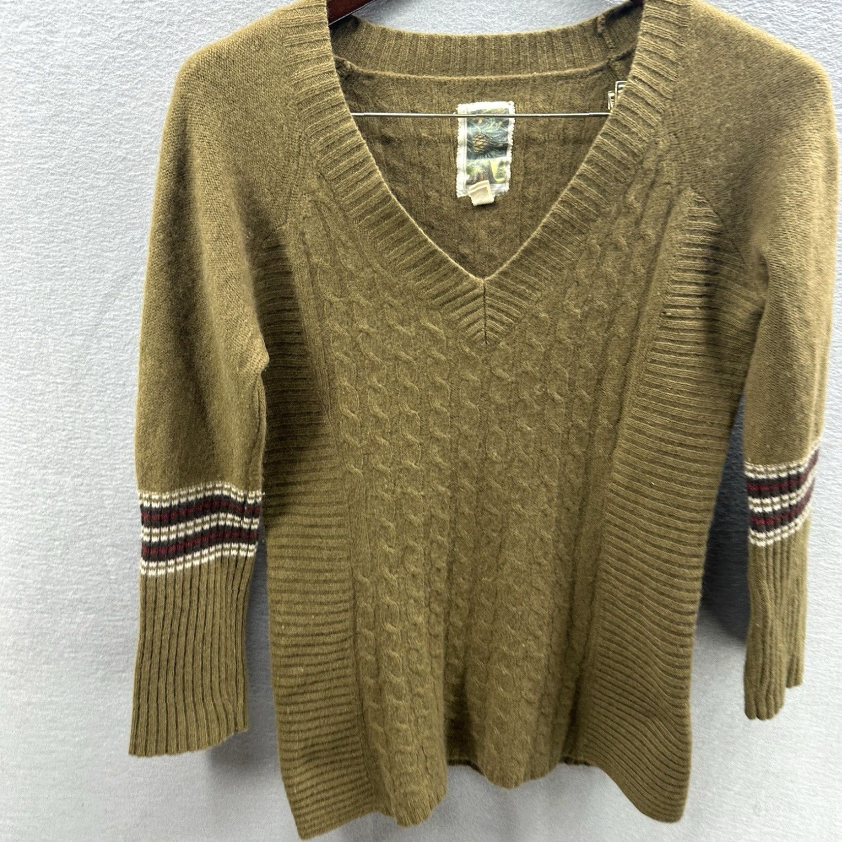Anthropologie Anthropologie Burning Torch Sweater Women's Large Recycled Cashmere Brown Knit Pullover Bohemian Fall Winter 2010s Womens Size L / US 10 / IT 46 - 2 Thumbnail