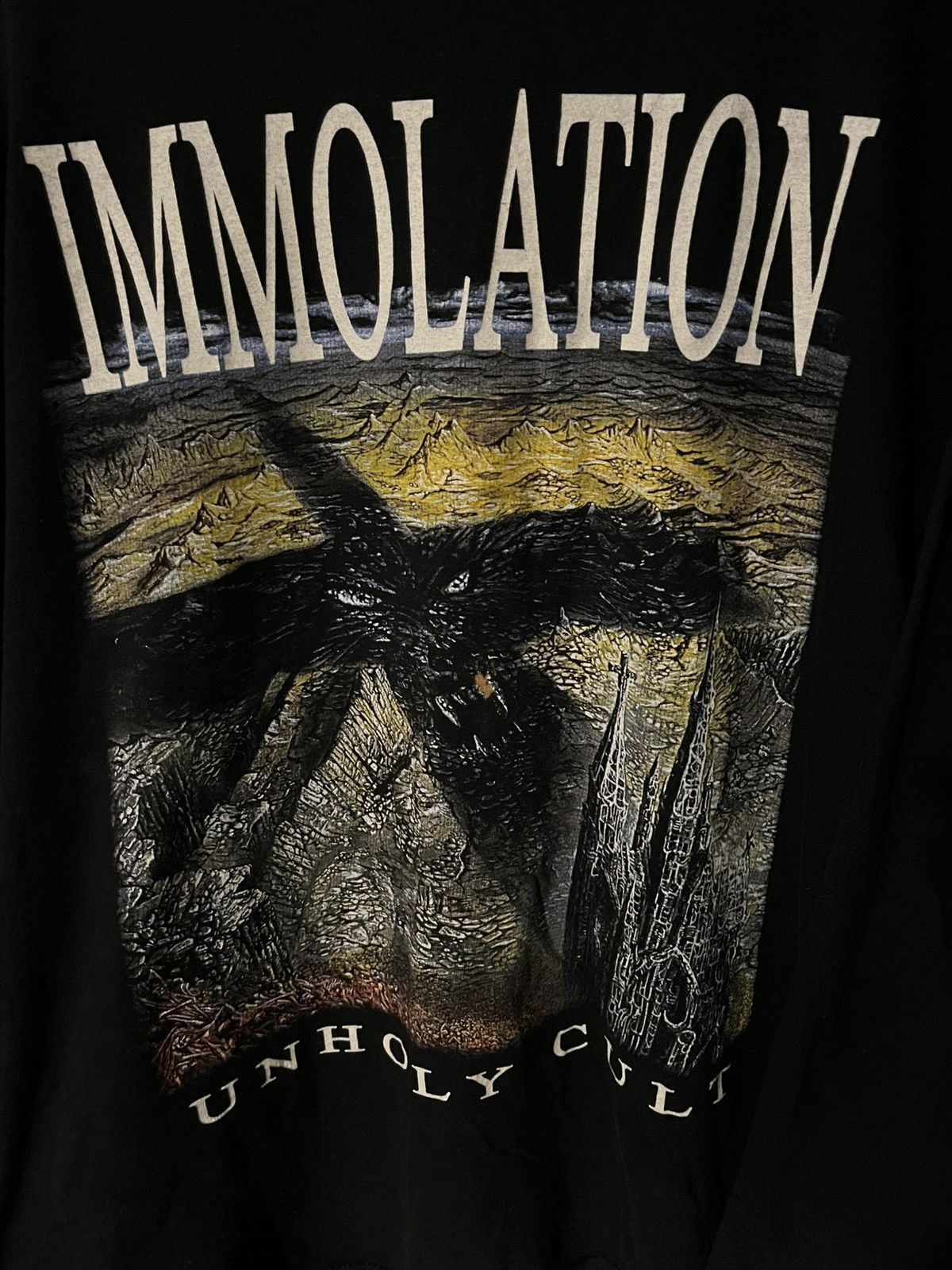 Band Tees × Vintage Immolation Unholy Cult First In Hell Tour 2002 Vintage LS Size US L / EU 52-54 / 3 - 4 Thumbnail
