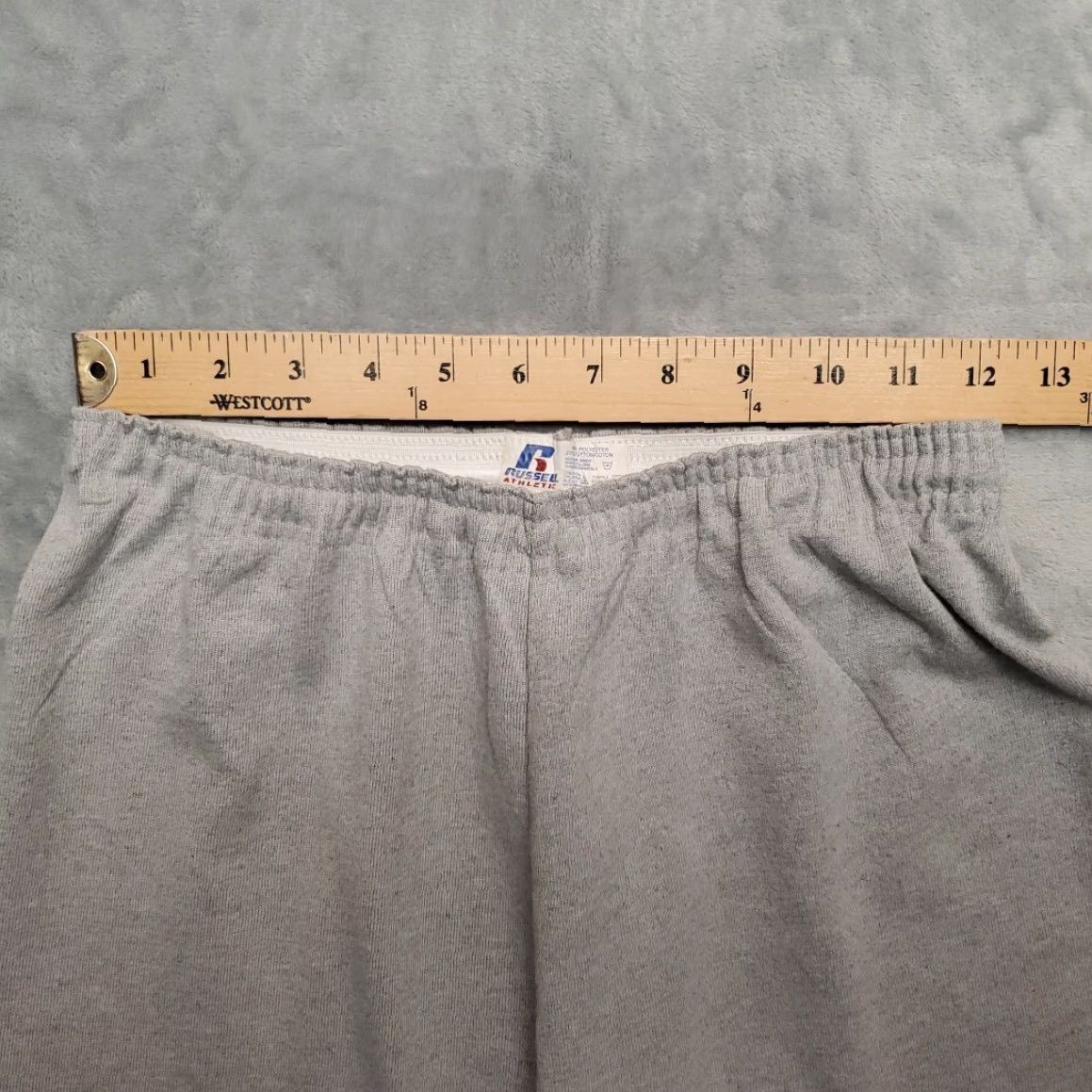 Vintage Goosetown Softball Shorts M Drawstring Elastic Waist Anaconda Montana Softball Shirt Casual Mens Gray Cotton Blend Jersey Front Flat Front Drawstring Size US 31 - 6 Thumbnail