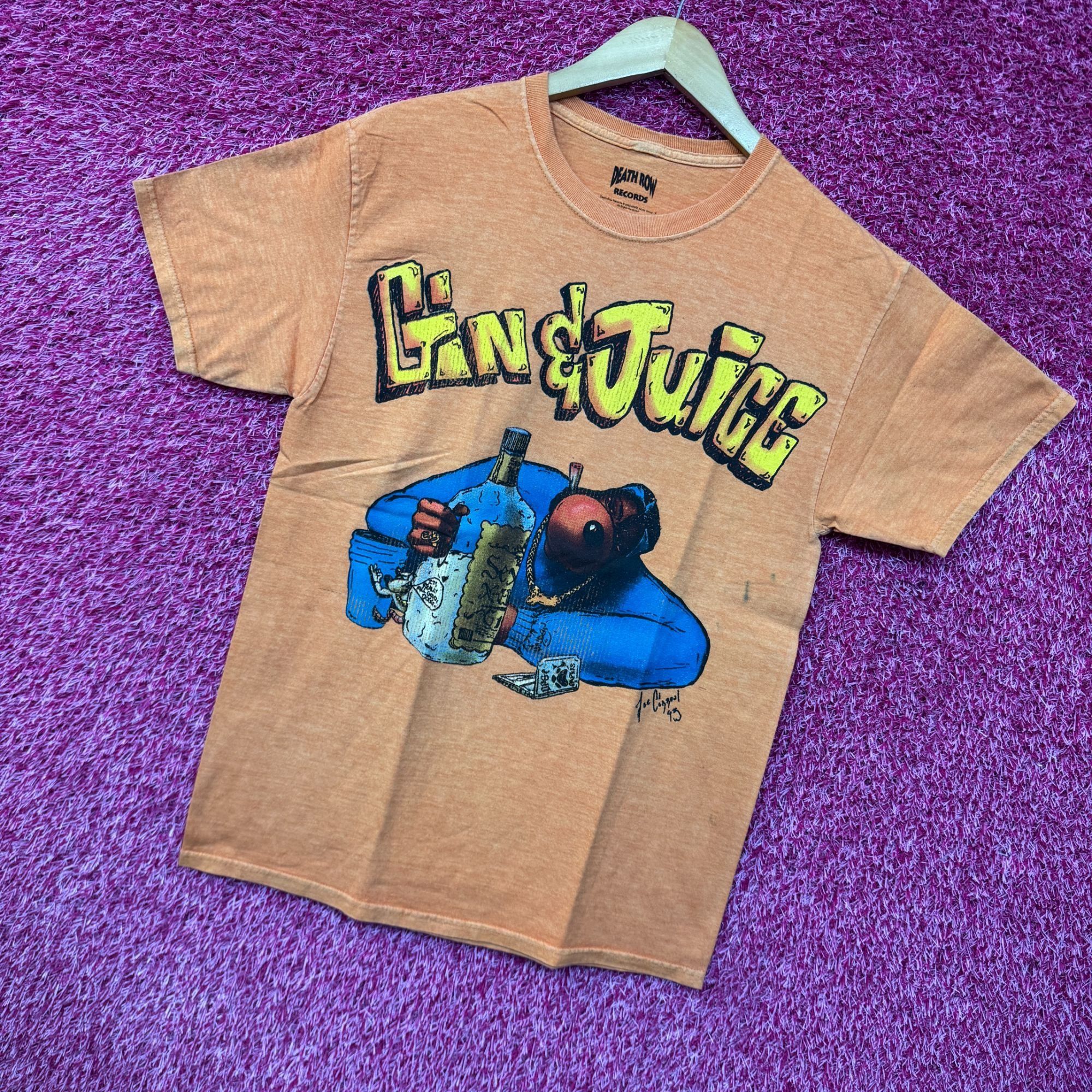 Death Row Records Snoop Doggy Dogg Gin & Juice Album Cover Art Hip Hop Tee M Size US M / EU 48-50 / 2 - 3 Thumbnail