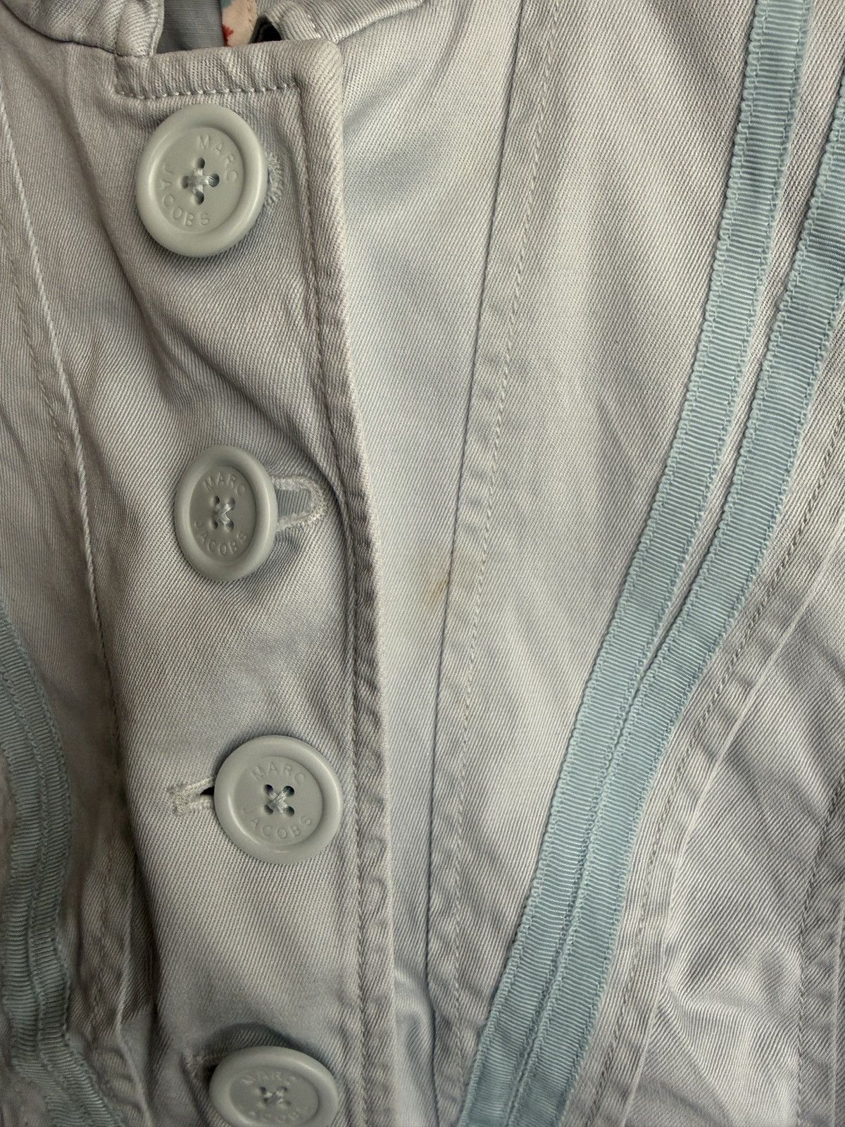 Marc Jacobs Vintage Marc Jacobs Military Style Fitted Jacket light blue Size XS / US 0-2 / IT 36-38 - 9 Thumbnail