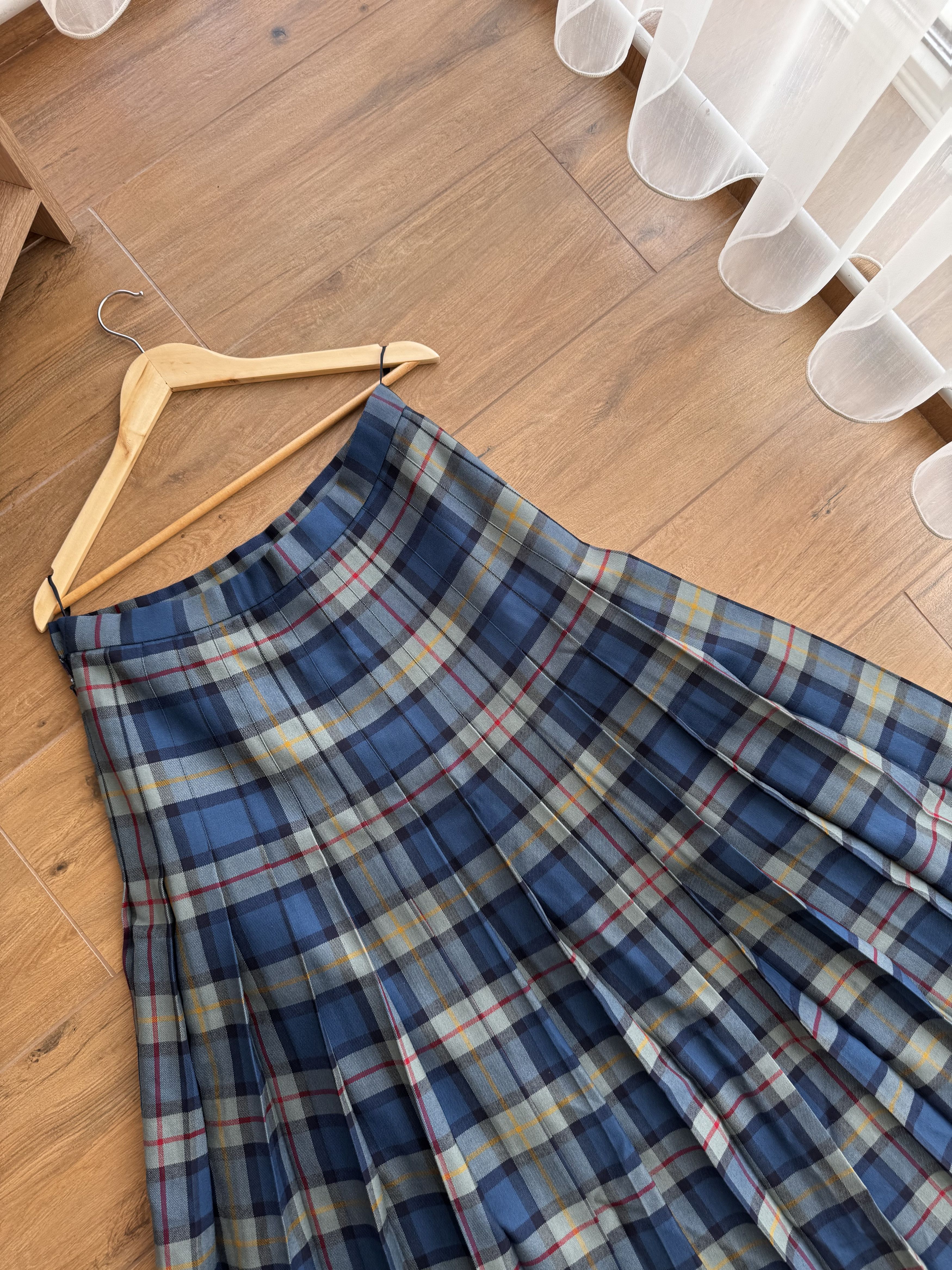 Pringle Of Scotland × Vintage Vintage Johnstons of Elgin Tartan Long Kilt Wool Skirt Size 34" / US 12 / IT 48 - 11 Thumbnail