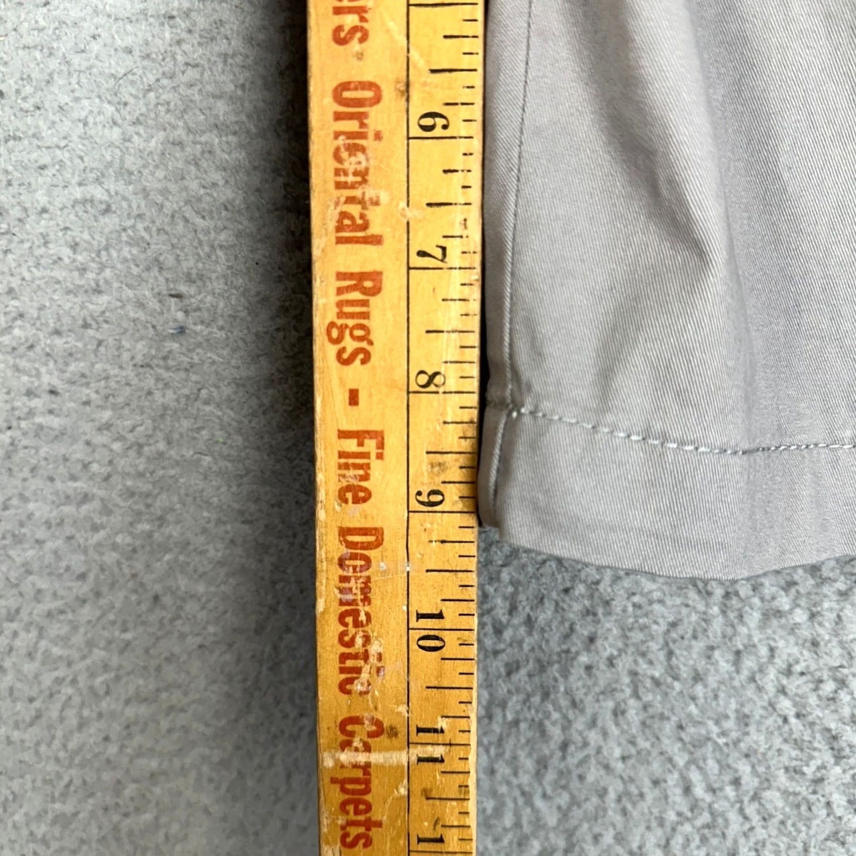 Izod IZOD Saltwater Stretch Chino Shorts Mens 30x9.5 Gray Flat Front Classic Fit Summer Casual Travel Size US 30 / EU 46 - 7 Thumbnail