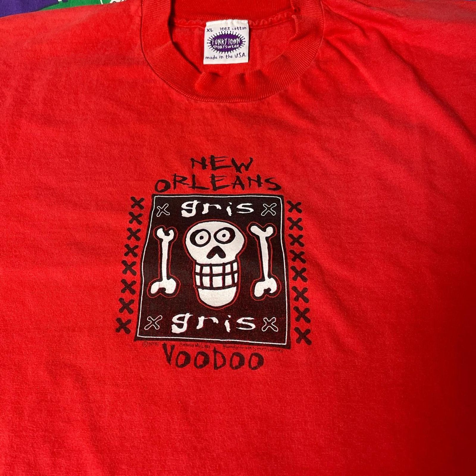 Vintage Vintage 1995 New Orleans Voodoo Gris Mens Sz XL T-Shirt Size US XL / EU 56 / 4 - 3 Thumbnail