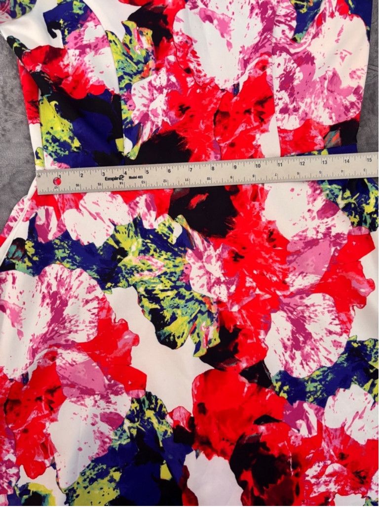 MILLY Women's Milly Floral Print Dress Size 10 Multi-color Size L / US 10 / IT 46 - 6 Thumbnail