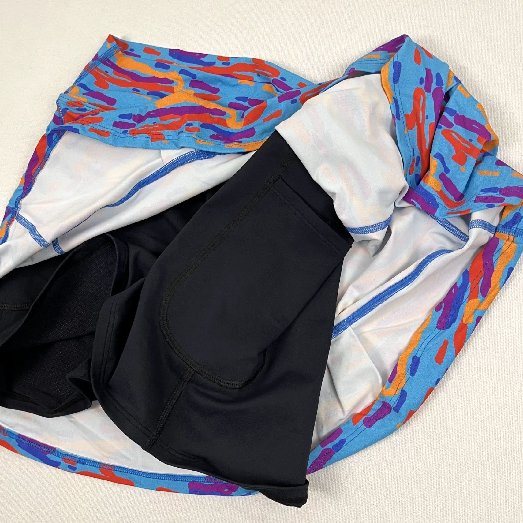 Vintage Dona Jo Skort Womens Size 2 (L) Paint Splatter Abstract Artsy Active Fitness Gym Size ONE SIZE - 7 Thumbnail