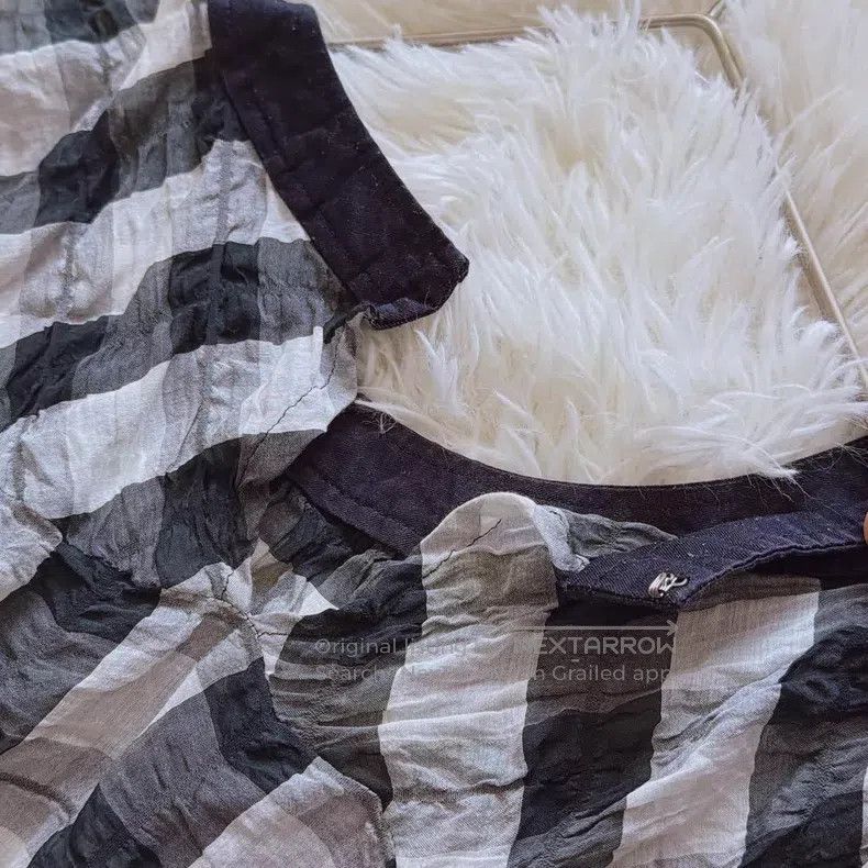Comme des Garcons Comme des Garcons Silk-linen short-sleeved plaid skirt Size M / US 6-8 / IT 42-44 - 7 Thumbnail
