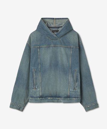 Balenciaga Hooded Denim Jacket Size US S / EU 44-46 / 1 - 1 Thumbnail