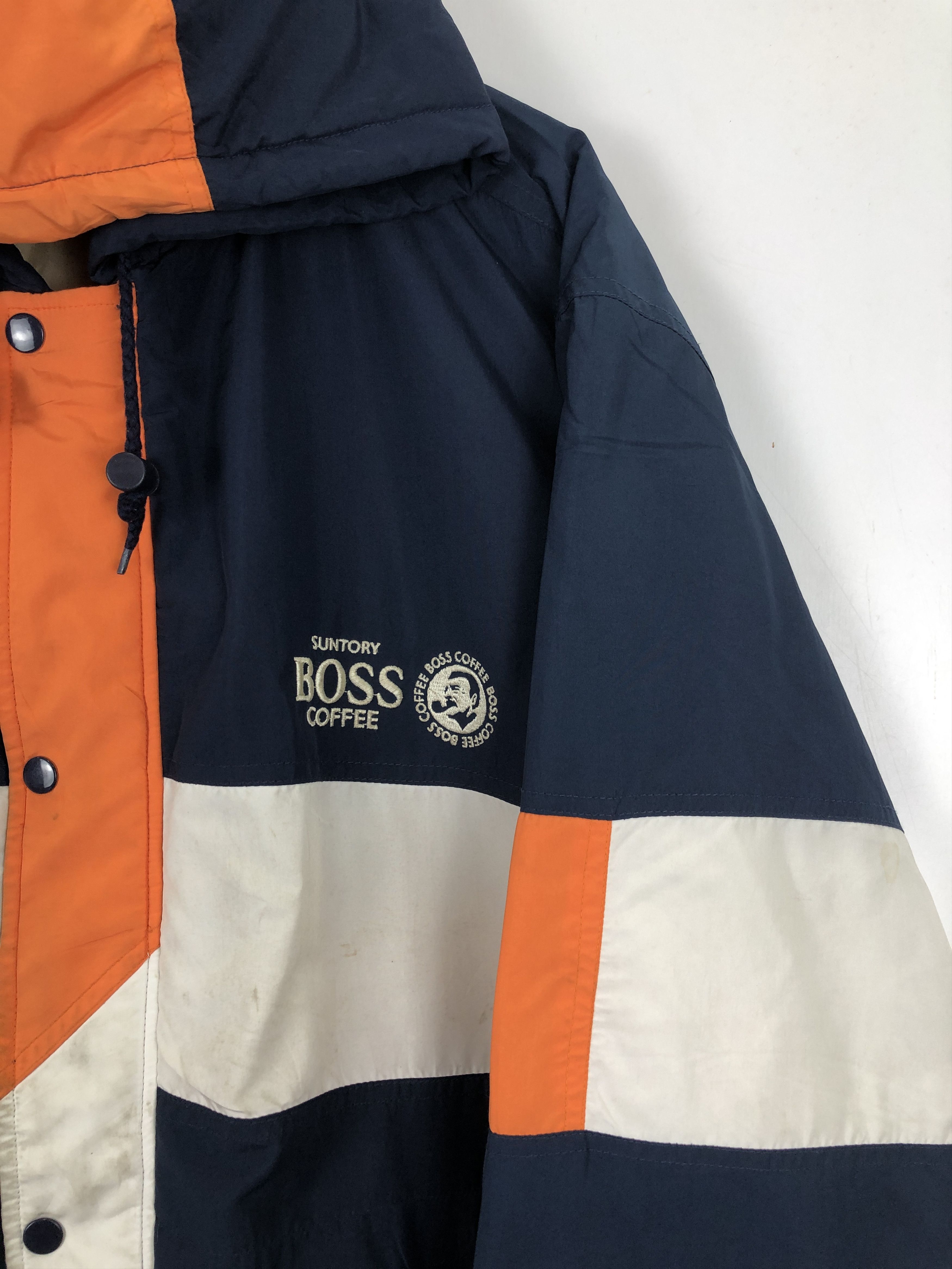 Japanese Brand Vintage Suntory Boss Coffee Bomber Hoodie Jacket Size US L / EU 52-54 / 3 - 6 Thumbnail