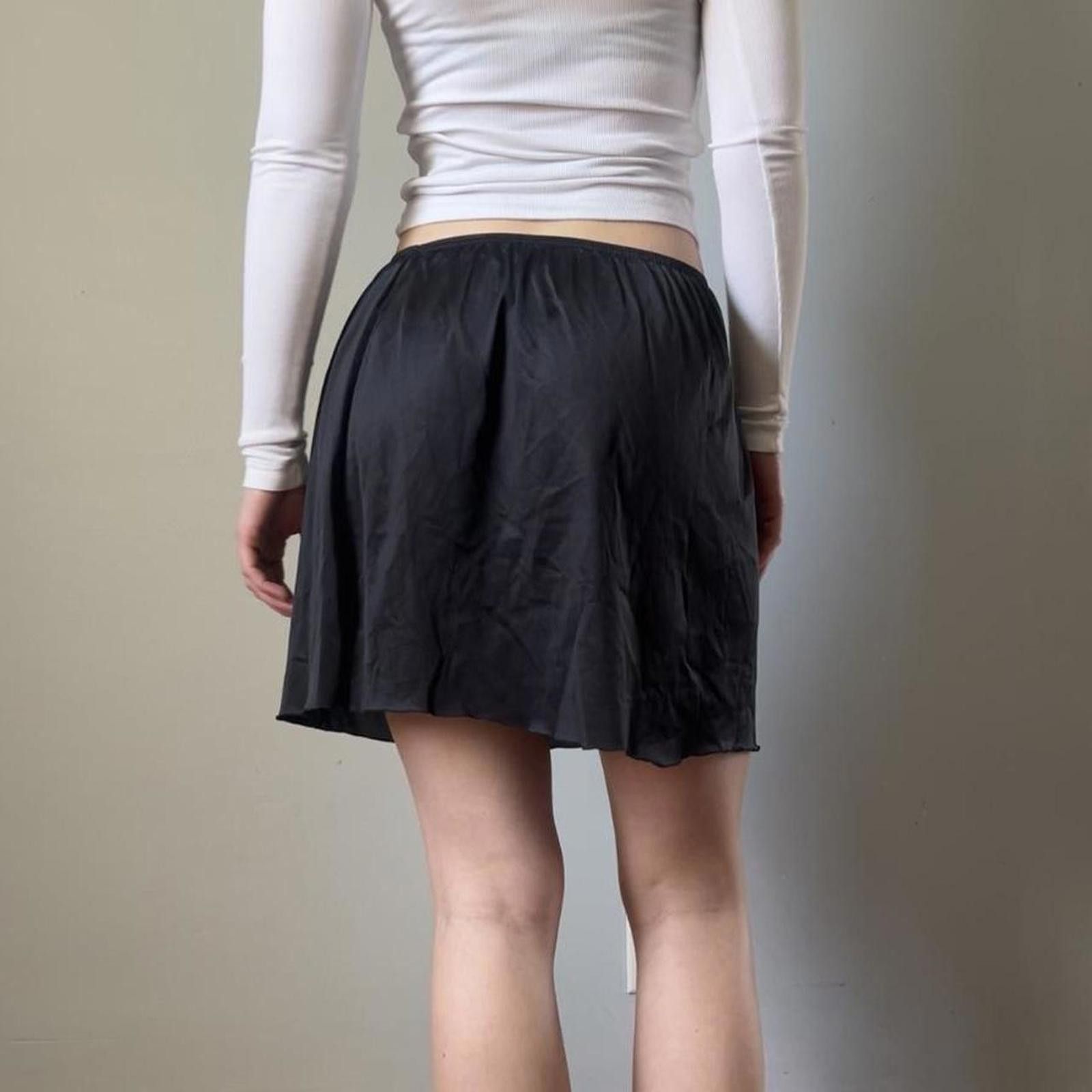 Other vintage 90s black half slip/mini skirt Size 36" / US 14 / IT 50 - 2 Thumbnail