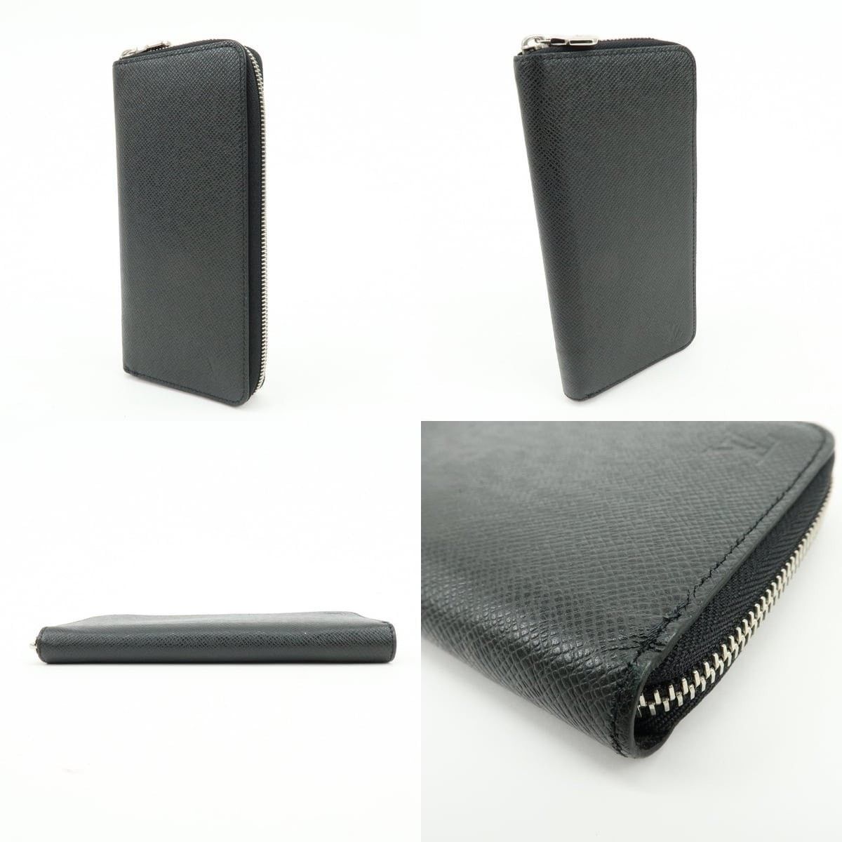 Louis Vuitton Louis Vuitton Taiga Vertical Round Zippy Wallet Black Size ONE SIZE - 3 Thumbnail