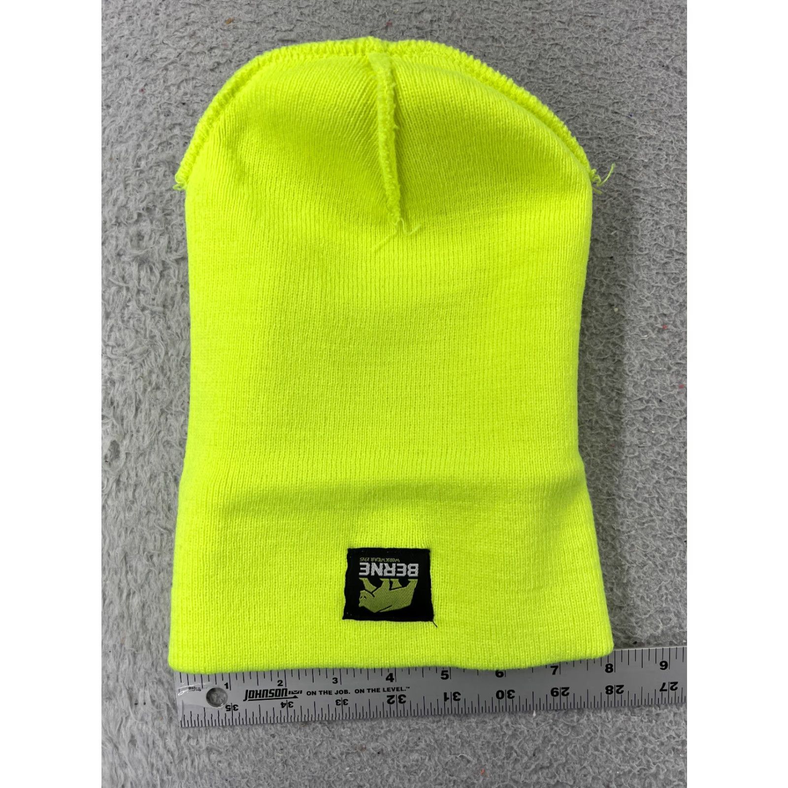 Vintage Berne Apparel Beanie Toque Adult One Size Neon Yellow Knit Acrylic Camp Fish Ski Hat Unisex Adults Mens Womens Boys Girls Size ONE SIZE - 4 Thumbnail