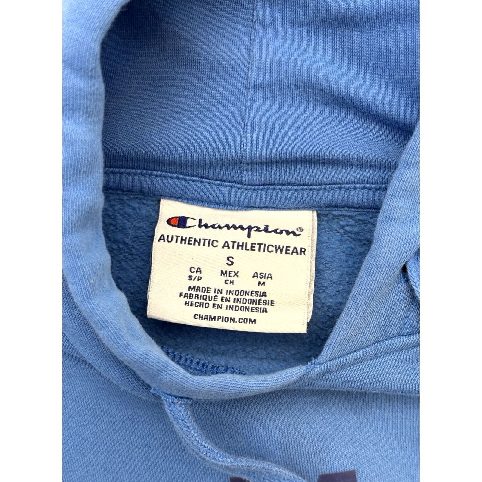 Champion Champion Hoodie Size S Blue Vintage Wash Varsity Script Logo Men's Size US S / EU 44-46 / 1 - 3 Thumbnail
