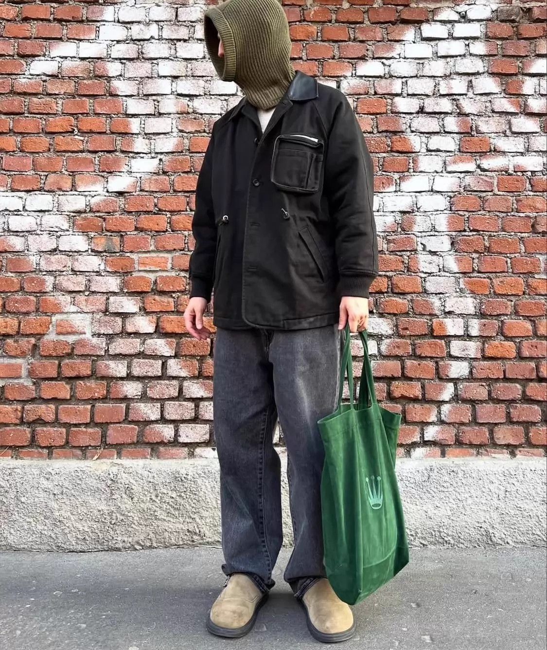 Comme des Garcons CDG 90s Manhattan Work Jacket w/ Tan Leather Collar Size US M / EU 48-50 / 2 - 5 Thumbnail