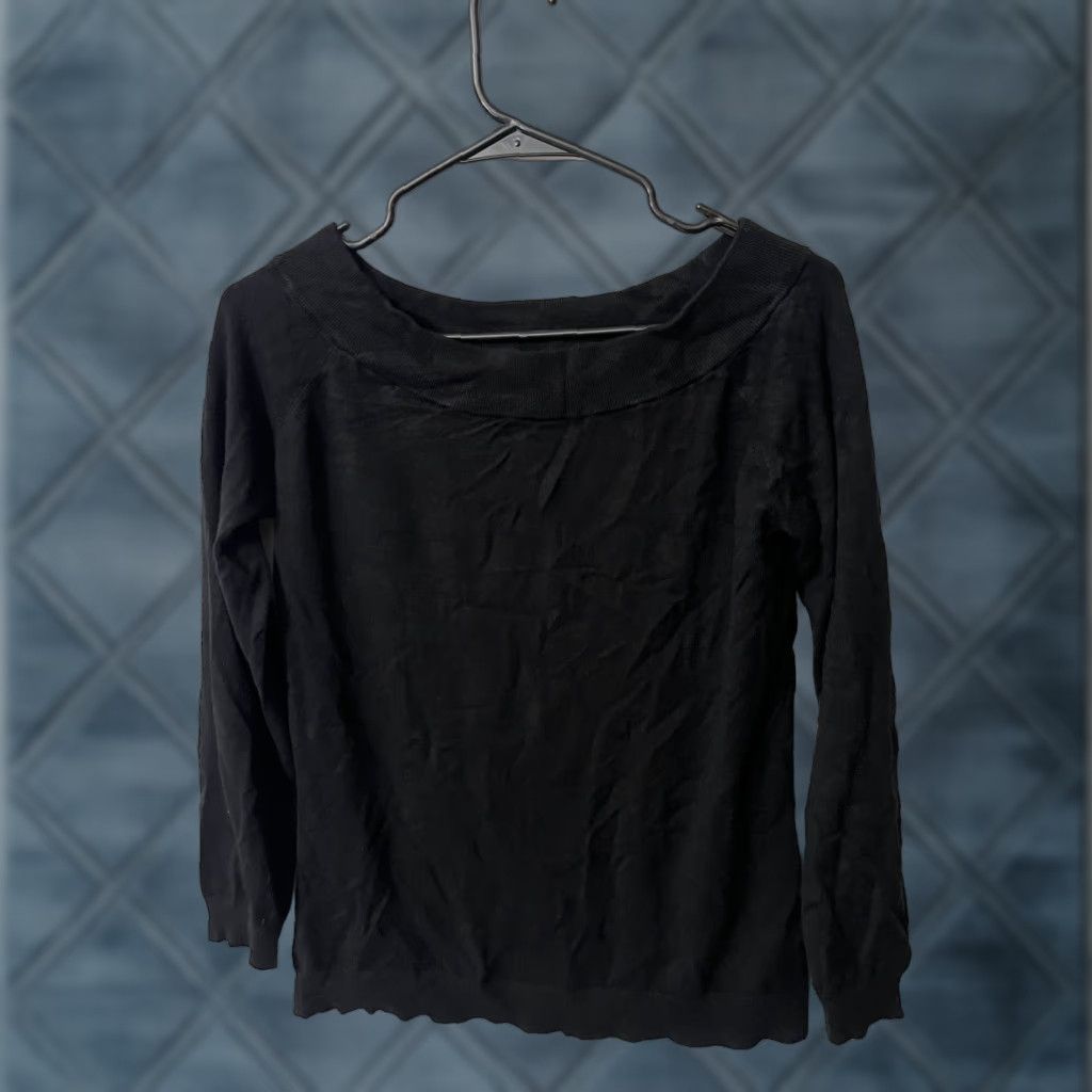 Express Express Black Open-Knit Sweater Women’s Medium Short Sleeve Round Neck Casual Pullover Modern Size M / US 6-8 / IT 42-44 - 1 Thumbnail