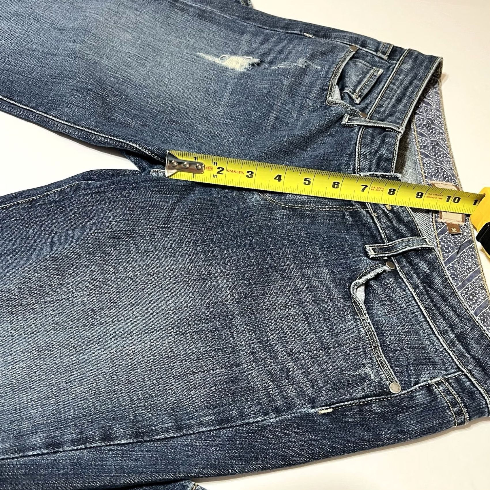 Paige Paige Jeans Womens Bootcut 5-Pocket Distressed Blue 32x34 Regular Size 30" / US 8 / IT 44 - 4 Thumbnail