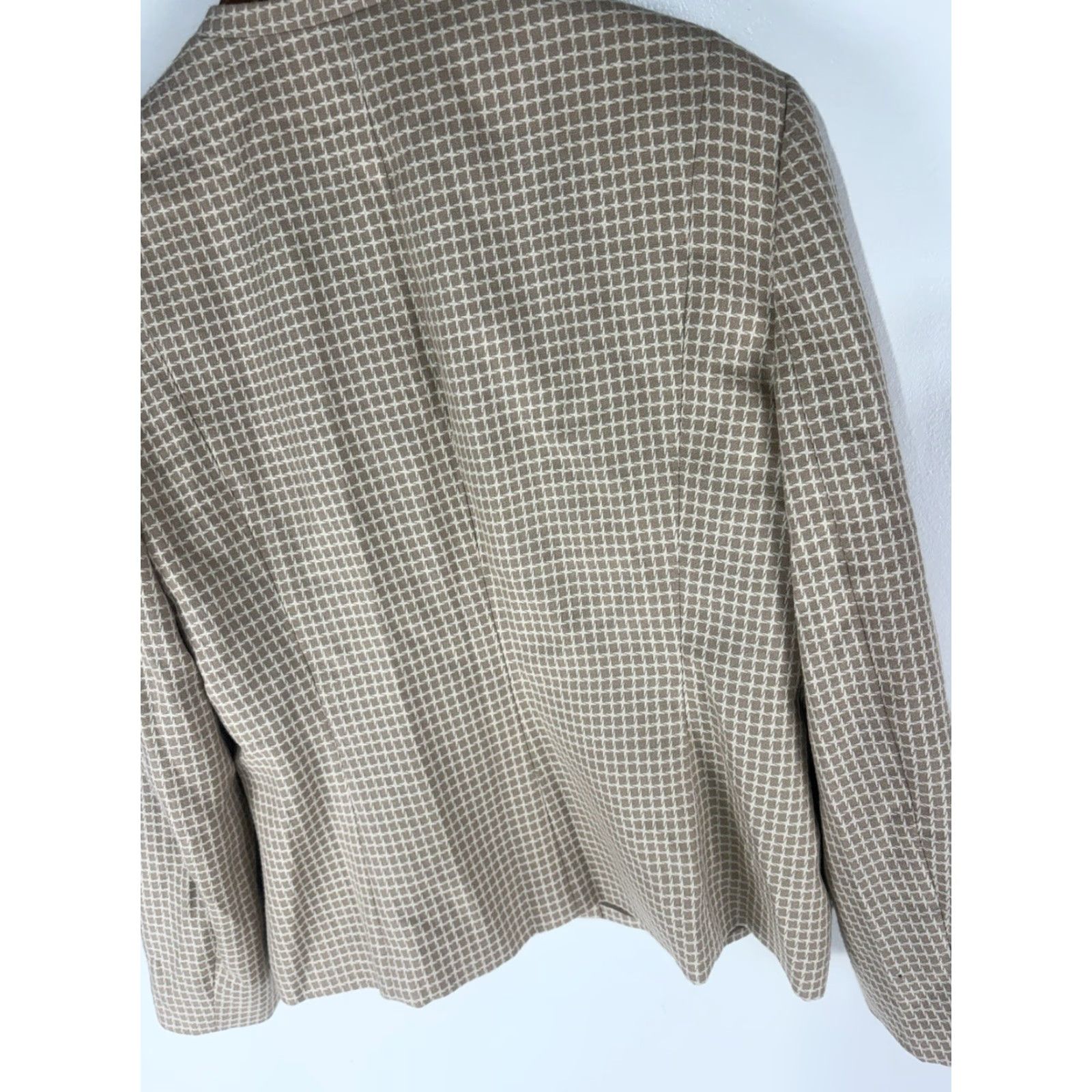 Vintage Vintage Rena Rowan Crm/Beige 100% Wool Full Zip Dress Jacket Womens Size 14 Size XL / US 12-14 / IT 48-50 - 6 Thumbnail
