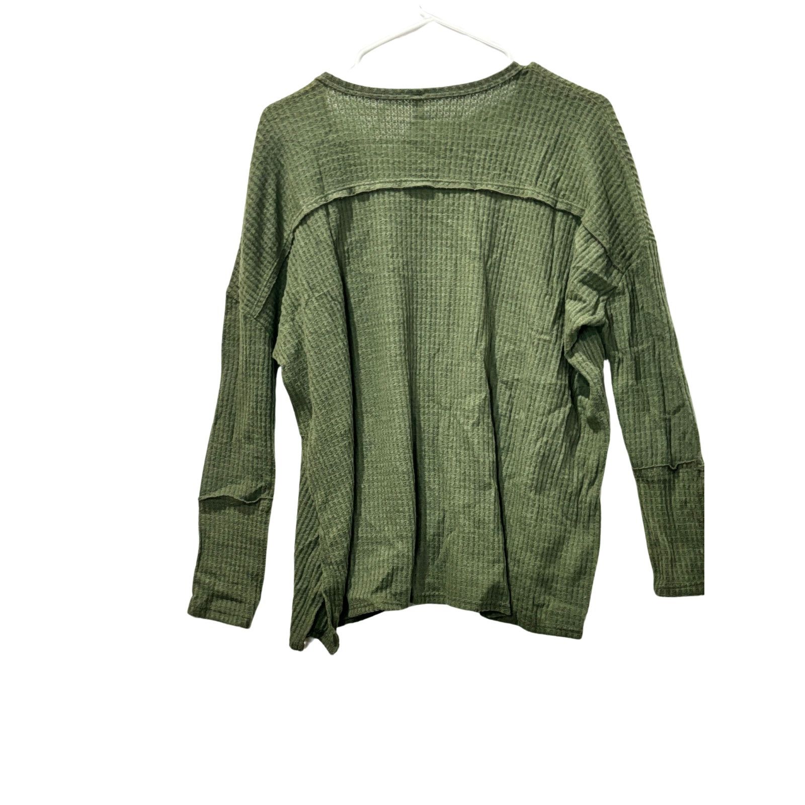 Nordstrom FORGOTTEN GRACE Women's Olive 3/4 Sleeve Knit Top Size Small Size S / US 4 / IT 40 - 3 Thumbnail