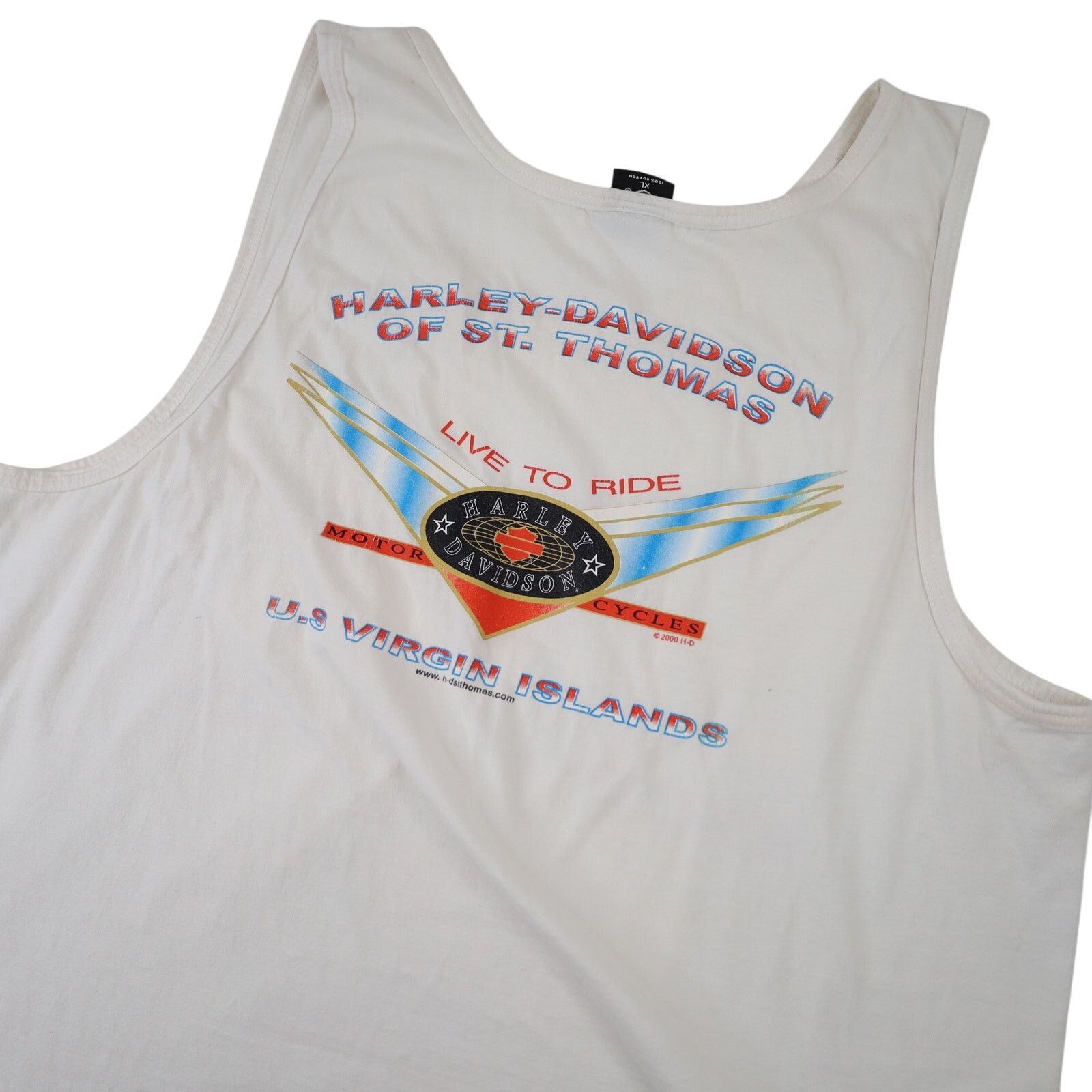 Harley Davidson × Vintage VTG Y2k Harley Davidson Genuine Motorcycles Graphic Tank Top Size US XL / EU 56 / 4 - 11 Thumbnail