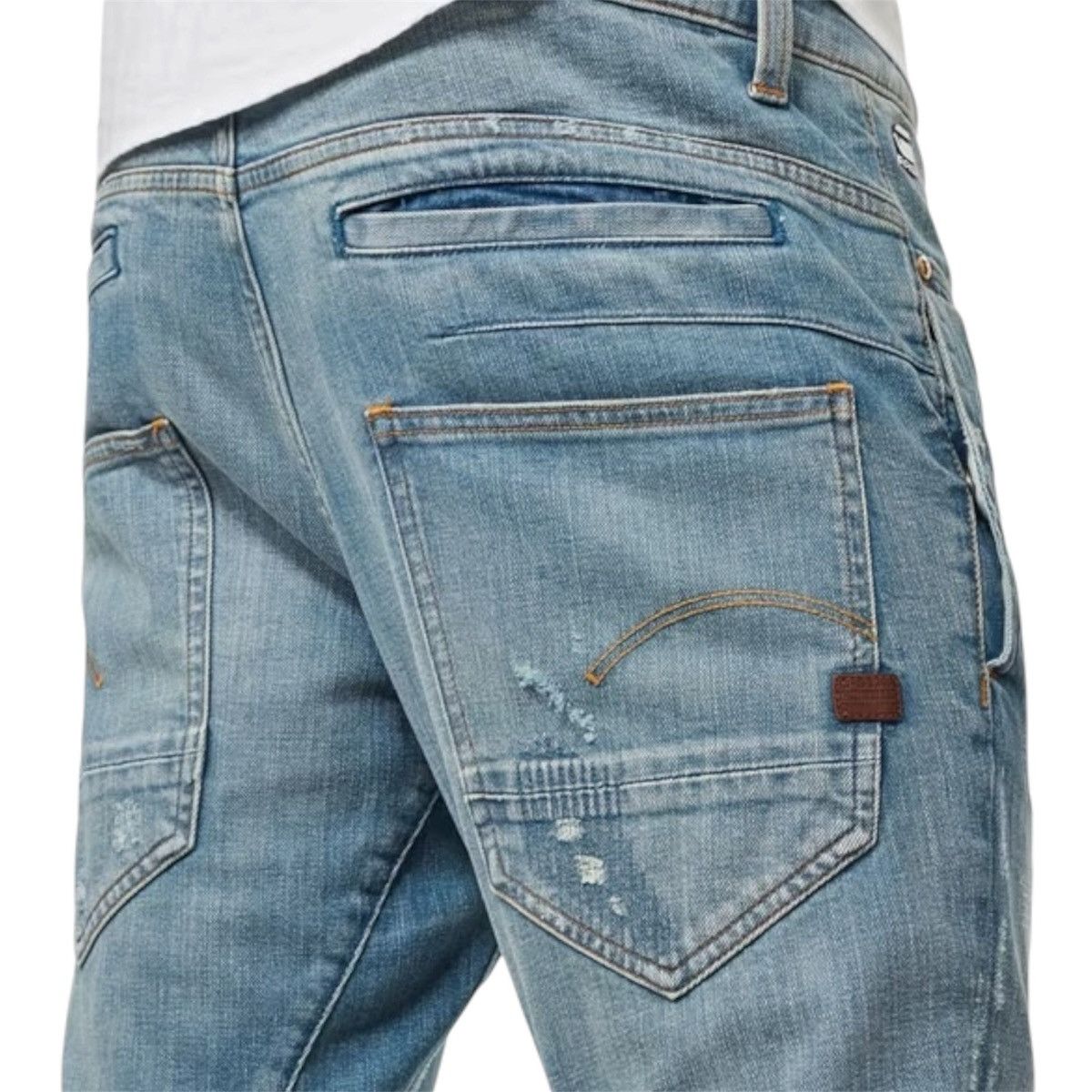 G-Star G-Star RAW D-Staq 3D Slim Jeans 36x32 Distressed 40" Waist Size US 36 / EU 52 - 12 Thumbnail