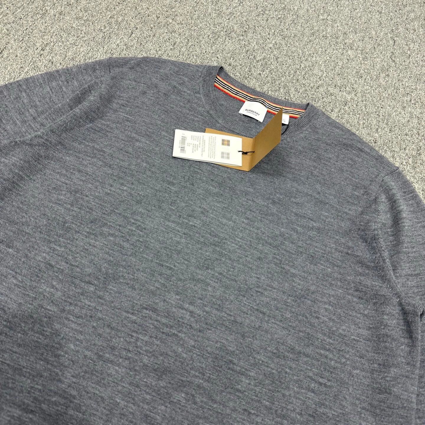 Burberry Burberry Gray Wool Knit Sweater NWT XL Size XL / US 12-14 / IT 48-50 - 3 Thumbnail