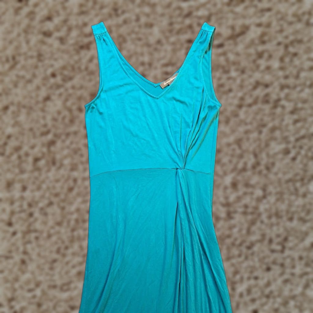 Tommy Bahama VINTAGE Tommy Bahama Dress Womens Size Small Green Maxi Sheath Stretch Beachy Casual Size S / US 4 / IT 40 - 1 Thumbnail