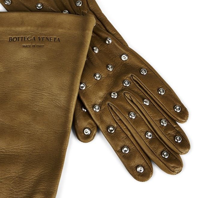 Bottega Veneta Bottega Veneta Bv Gloves in Green Size ONE SIZE - 3 Thumbnail