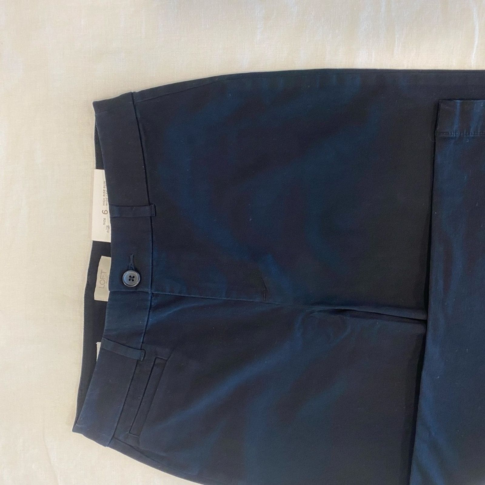 Loft NWT LOFT Women's High-Rise Slim Wide Leg Crop Pants - 6P Size 28" / US 6 / IT 42 - 3 Thumbnail