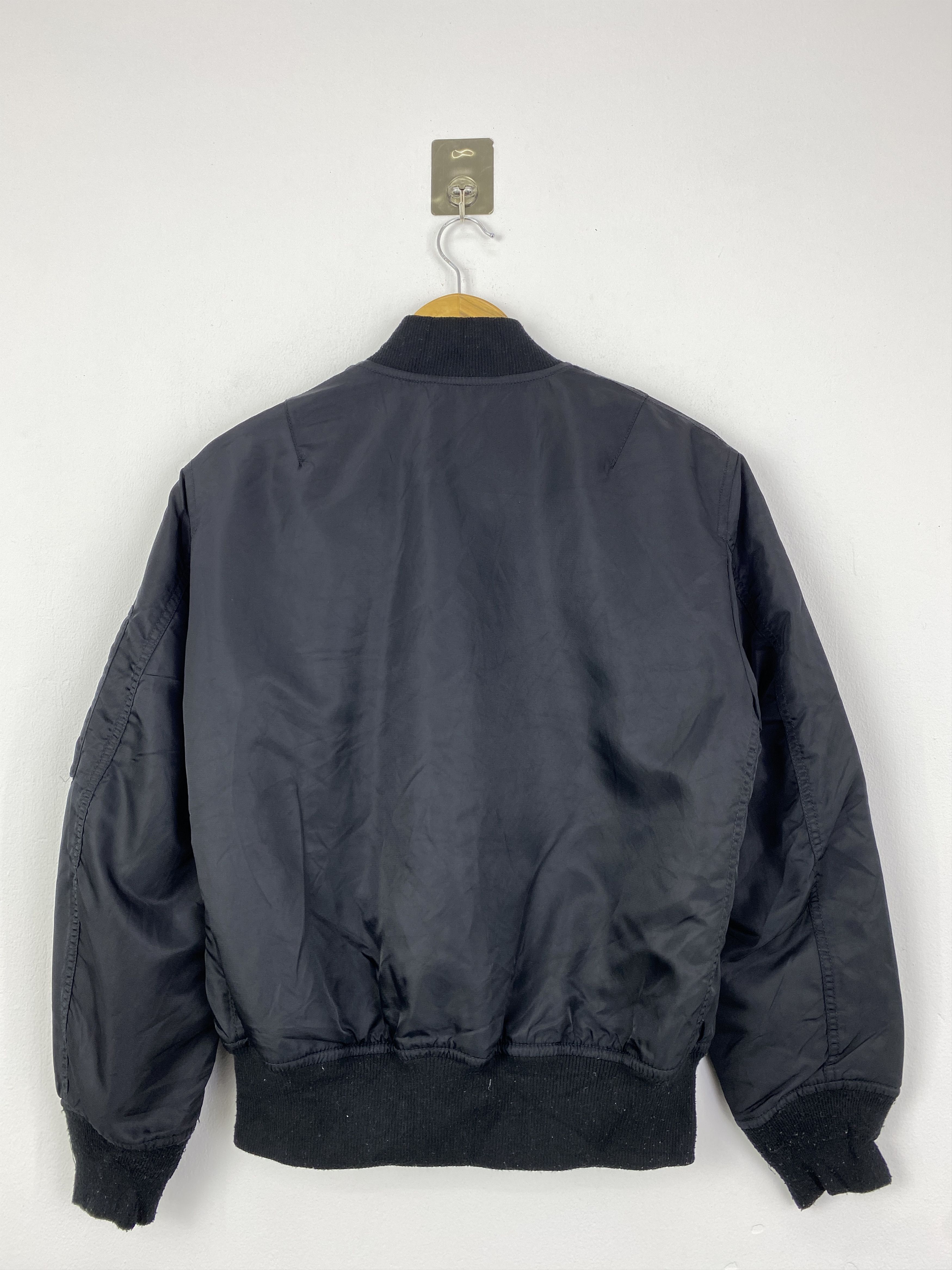 GU Vintage GU Full Zipper Black Bomber Jacket JA0181 Size US S / EU 44-46 / 1 - 2 Thumbnail