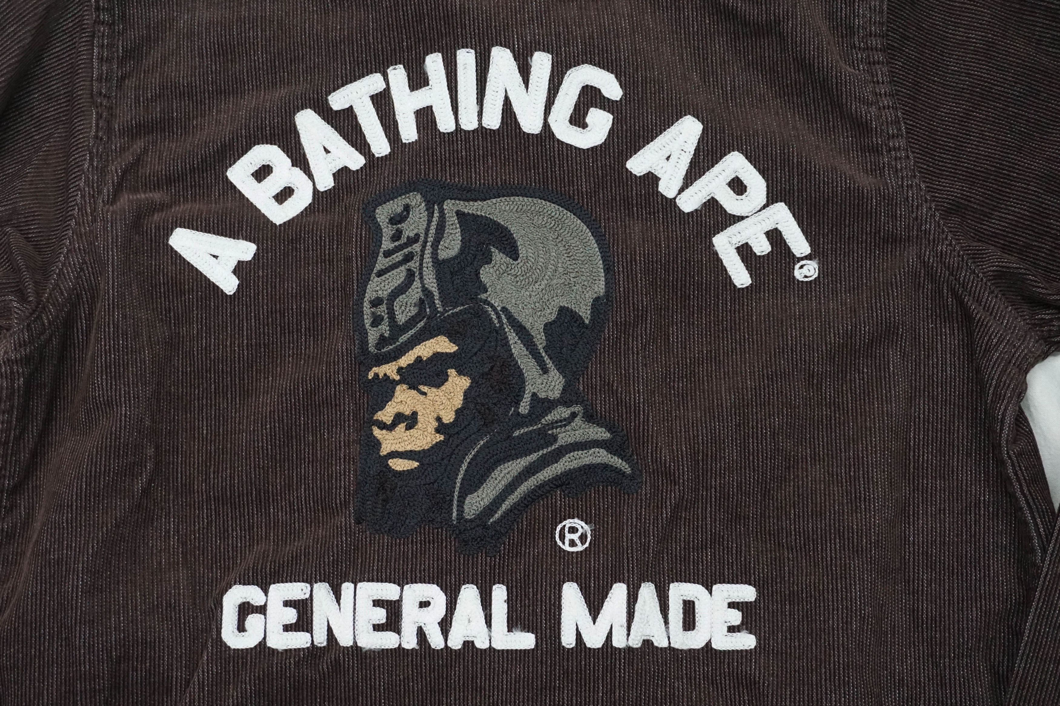 Bape × Nigo 00's A Bathing Ape "Ape General" Corduroy Jacket, Japan Made Size S / US 4 / IT 40 - 3 Thumbnail