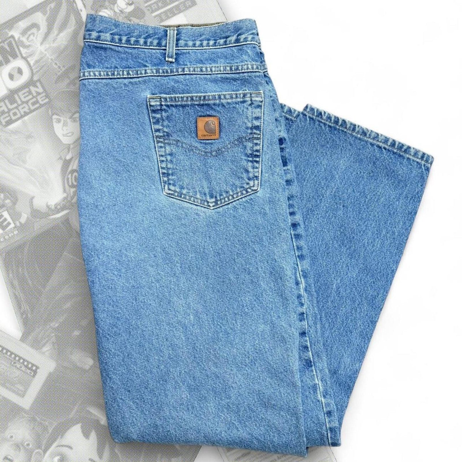 Carhartt Vintage blue denim baggy carhartt Size US 44 / EU 60 - 3 Thumbnail