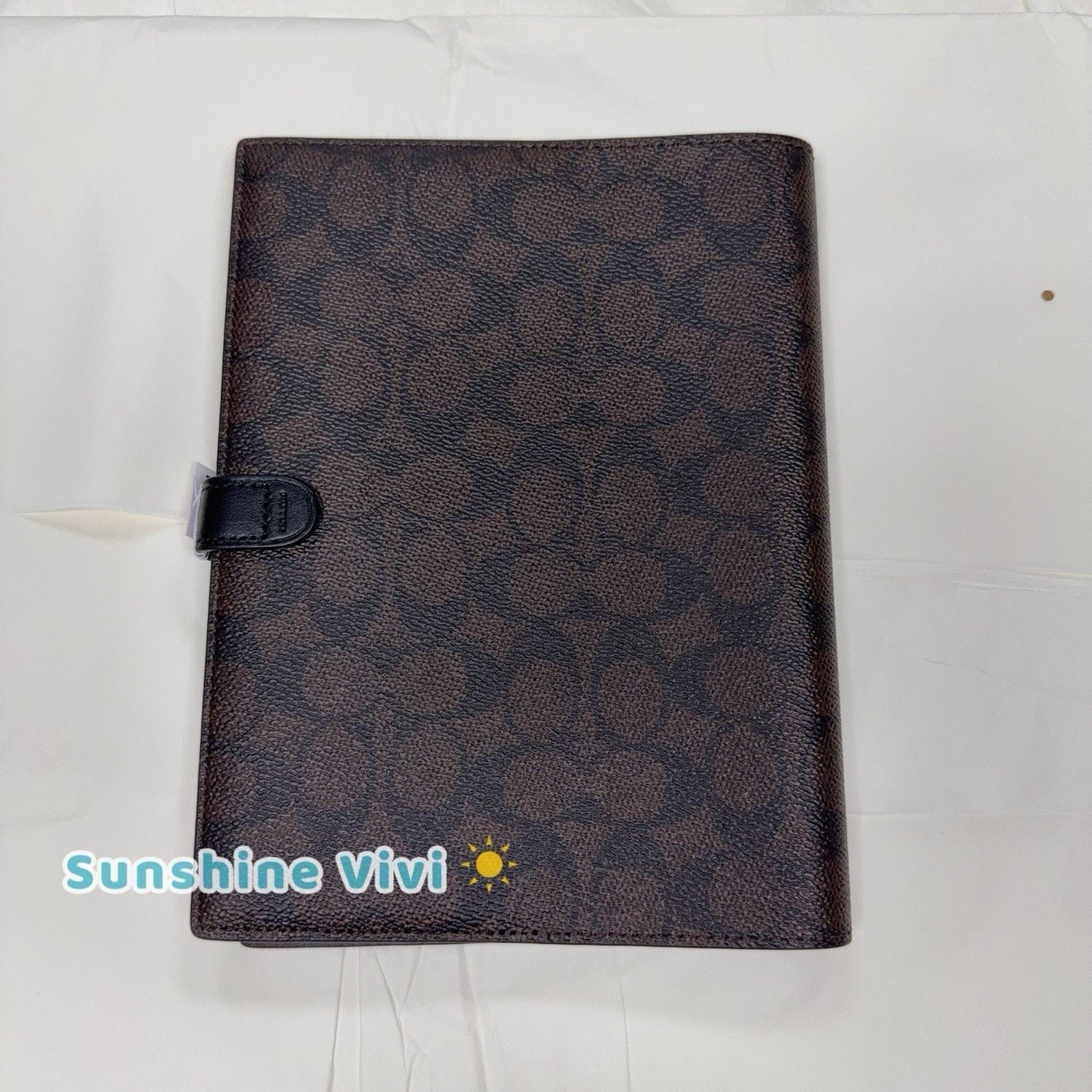 Coach NWT Coach Snap Notebook cz198 Walnut Black Smooth leather Size ONE SIZE - 2 Thumbnail