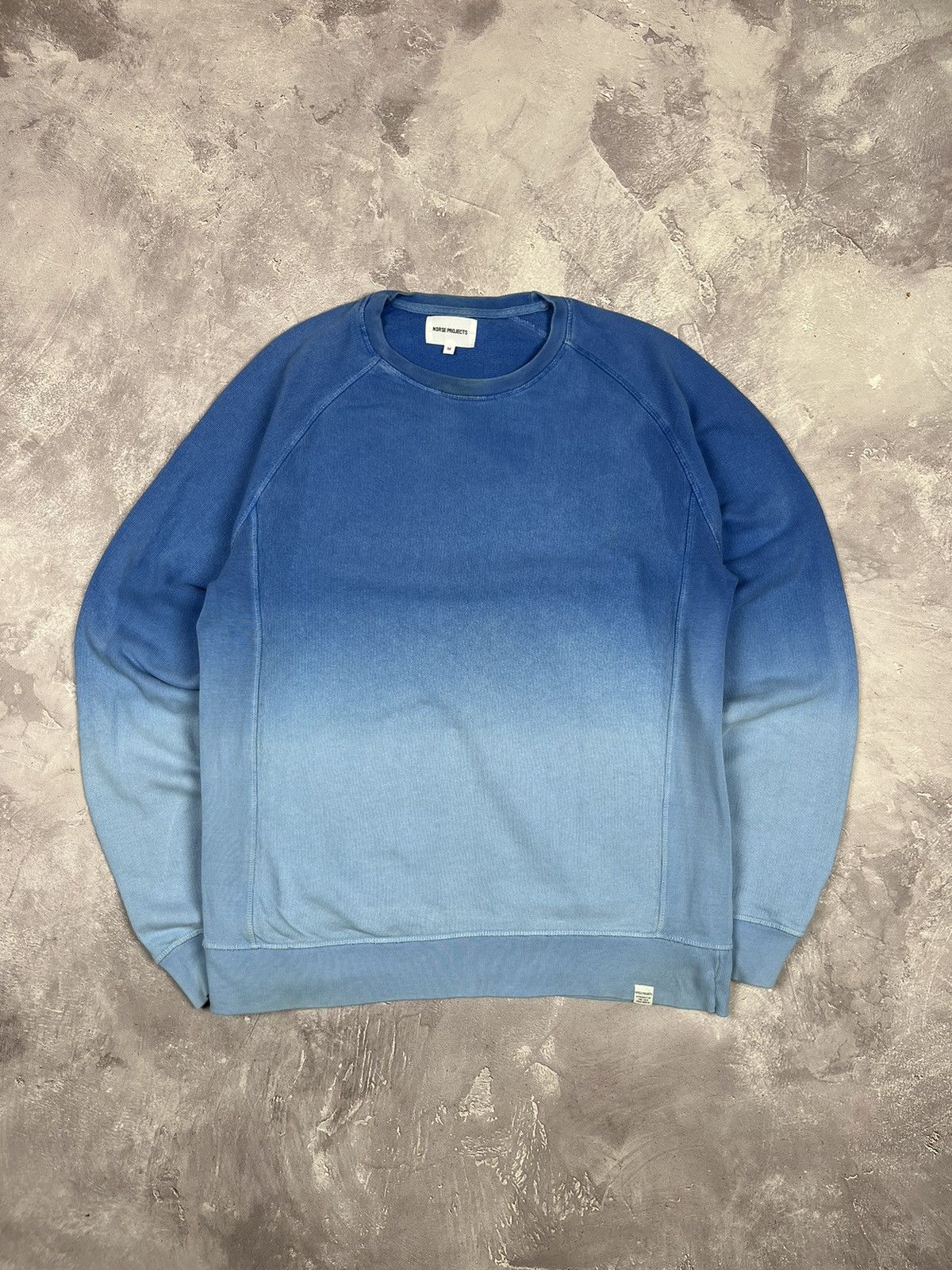 Norse Projects Mens Norse Project Vorm Brushed Indigo Crewneck Sweatshirt Size US M / EU 48-50 / 2 - 1 Thumbnail
