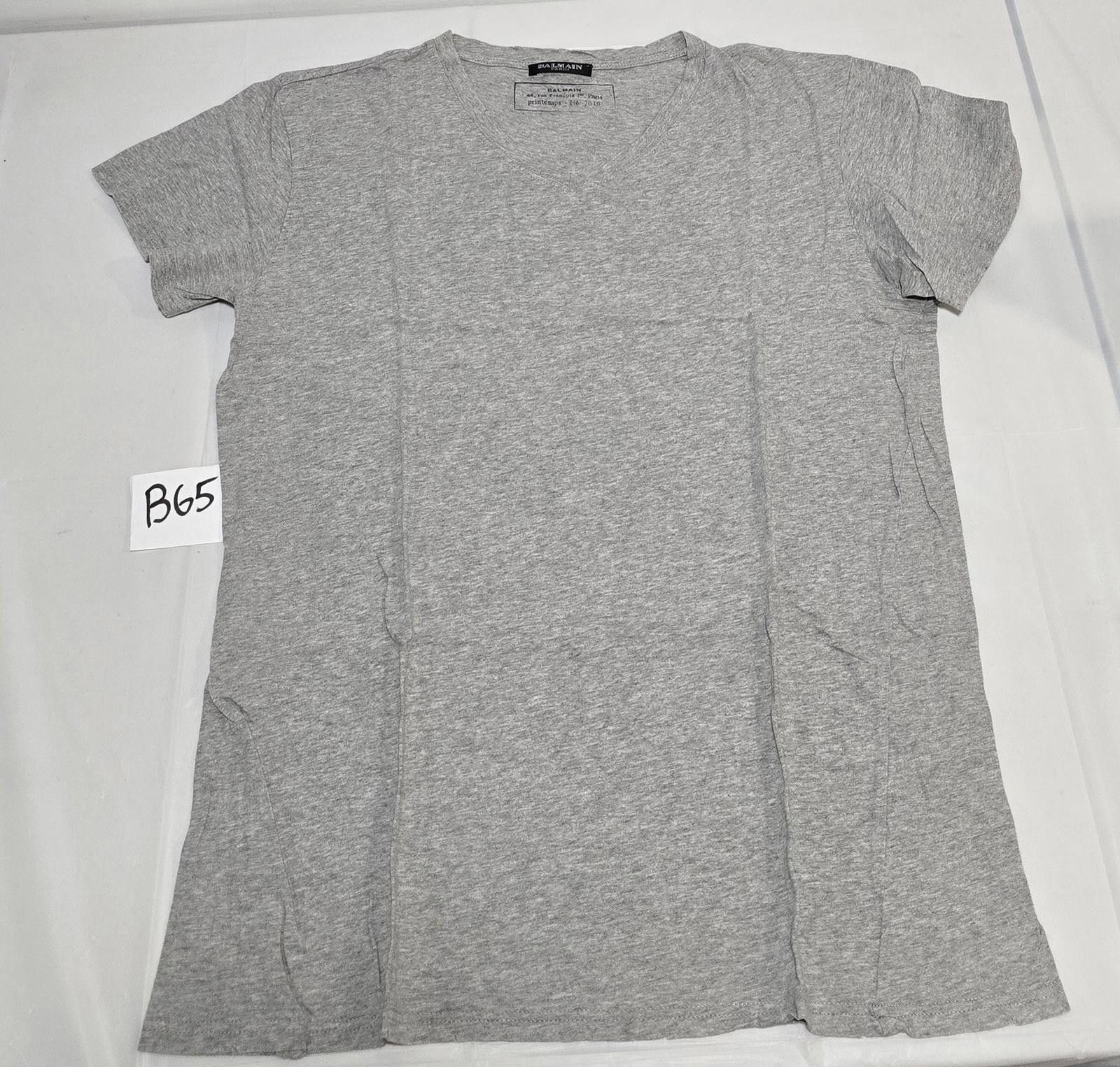 Balmain Balmain Paris Grey Distressed Cotton Tee - Size L Size US L / EU 52-54 / 3 - 1 Thumbnail